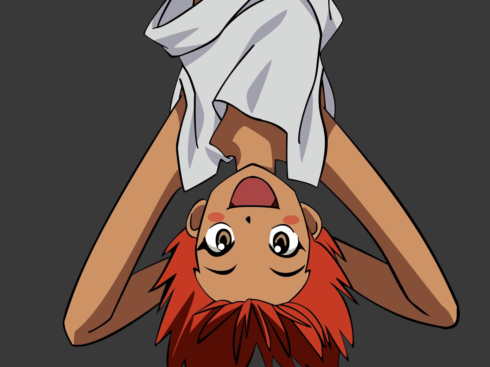 cheerful, clothing, design, red, front view, cartoon, body part, smiling, human Face, adult, wearing, men, joy, nature, cowboy bebop, one person, cute, HD Wallpaper
