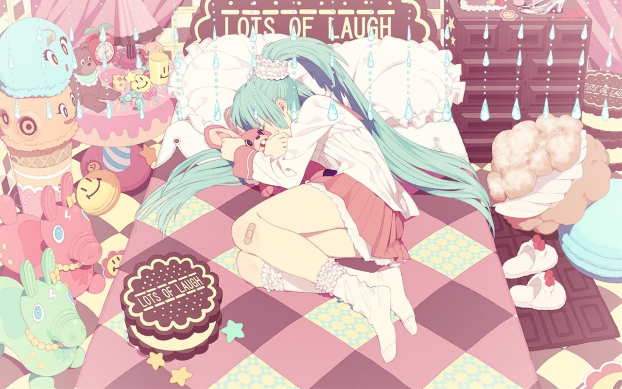 miku, 720P, sad, hd, anime, cartoon/comic, HD Wallpaper