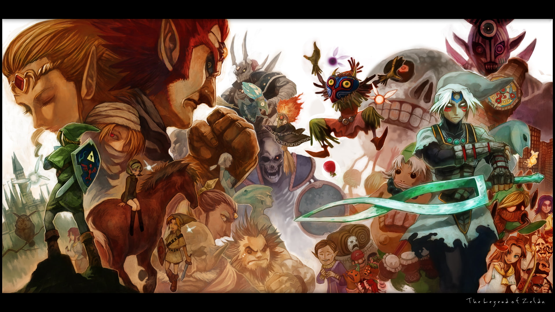 1080P, zelda, link, weapon, ganondorf, sword, legend, lack, HD Wallpaper