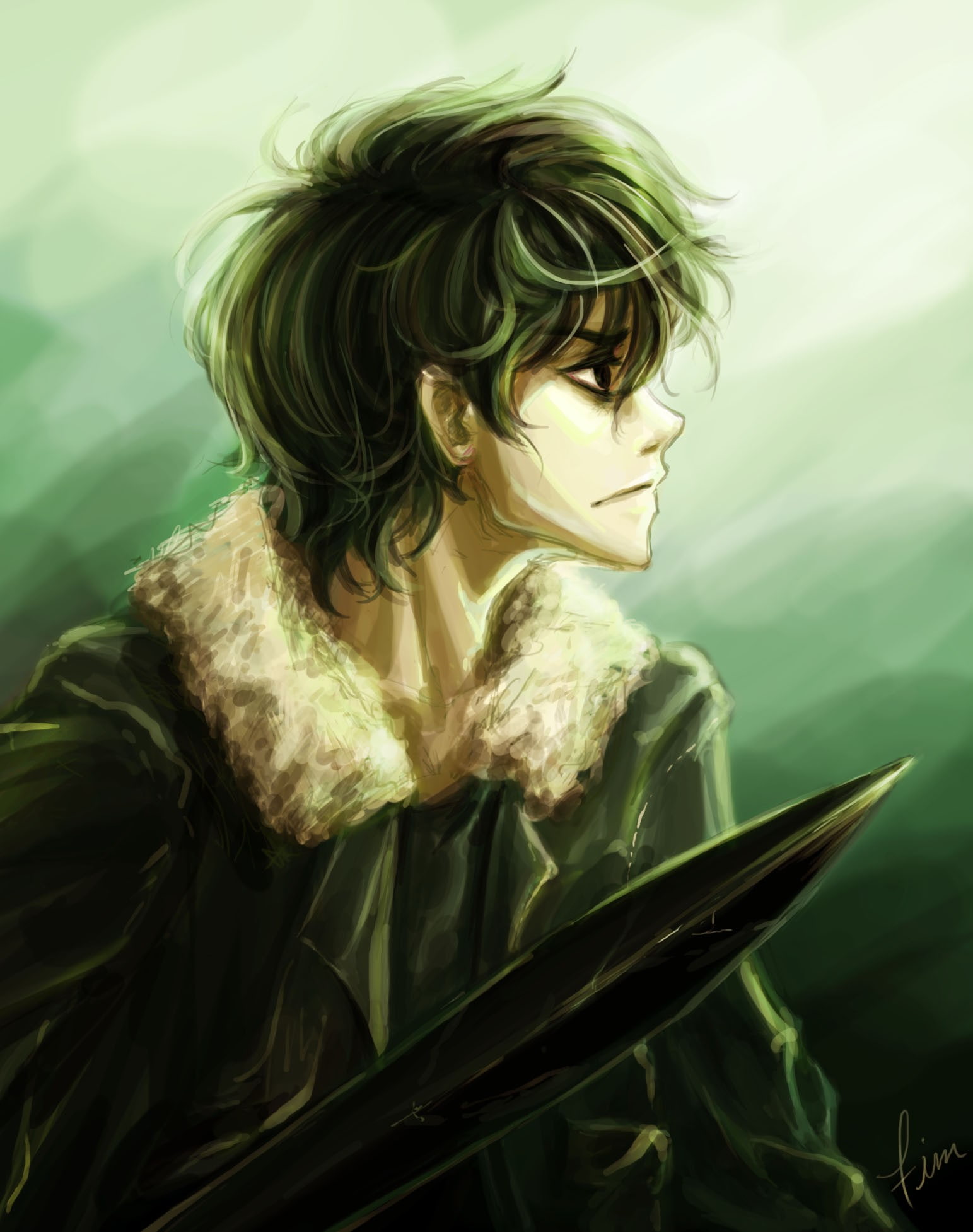 blond hair, portrait, adult, green color, one person, looking away, lifestyles, beauty, human hair, 1080P, Percy Jackson, young adult, Nico de Angelo, Phone HD Wallpaper