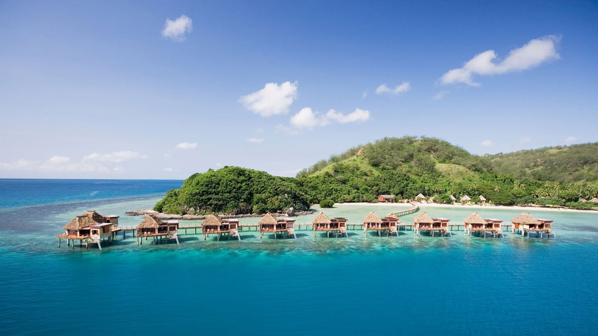 south, bungalows, west, fiji, archipelago, 1080P, volcanic, nadi, panorama, pacific, mamanuca, resort, lying, ocean, yasawa, islands, HD Wallpaper