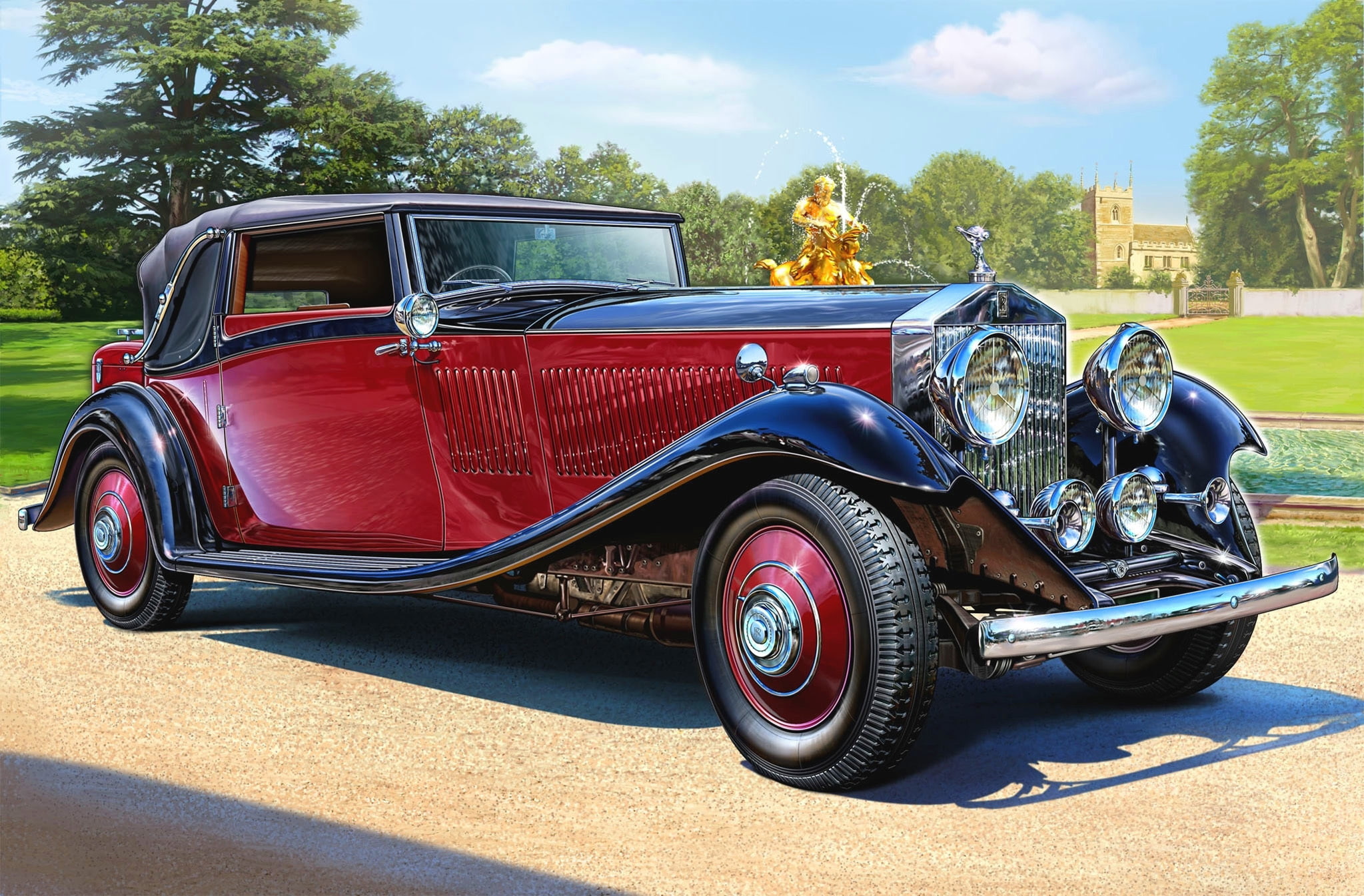 100-120 HP, Continental, weatherproof, handling, became, speed, unique, convertible, engine, art, Rolls-Royce, maximum, iconic, local, power, model., Phantom II, HD Wallpaper