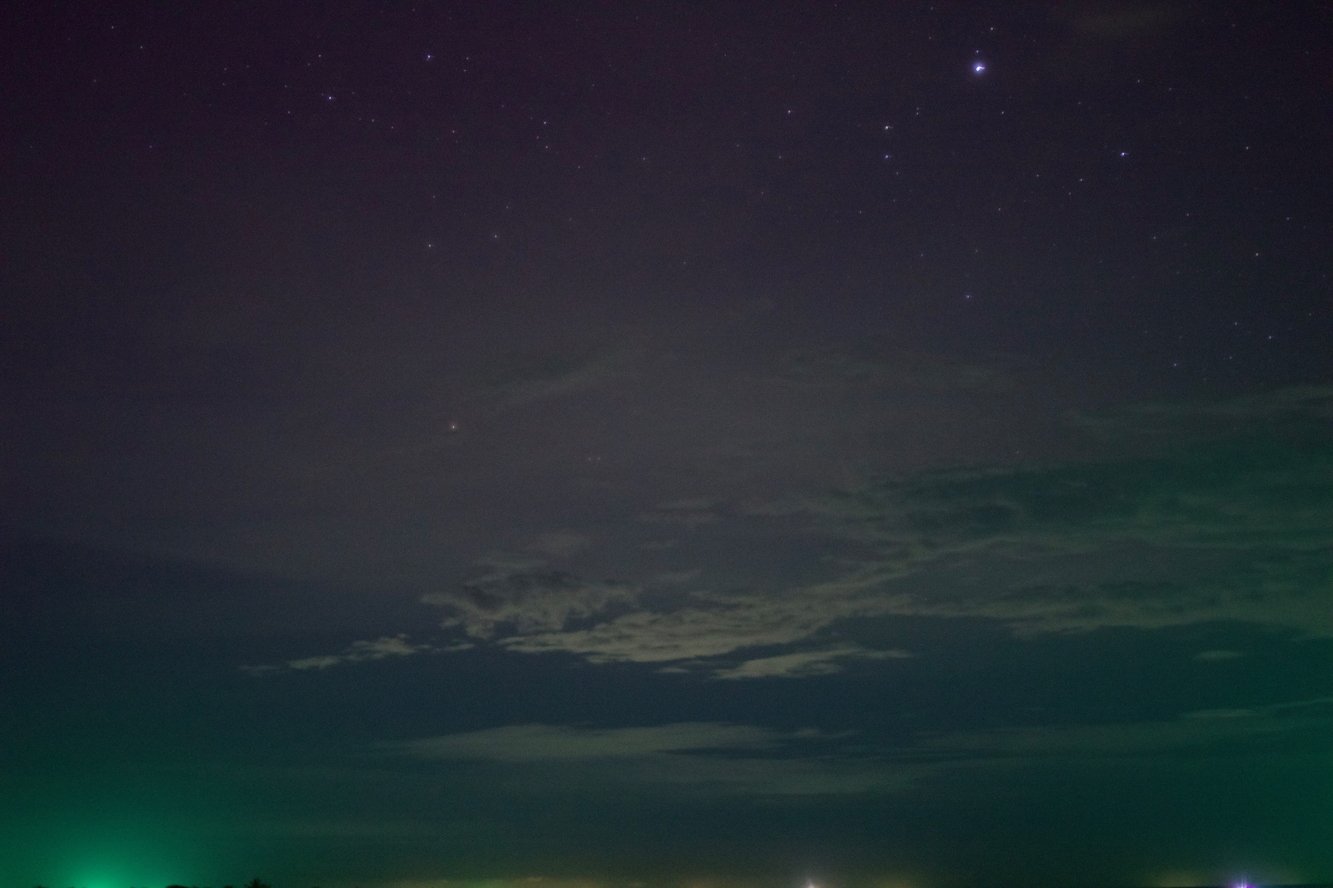 low angle view, dramatic sky, star - space, ocean, cloud - sky, no people, sky, infinity, tranquil scene, idyllic, sea, night, beauty in nature, 5K, tranquility, HD Wallpaper