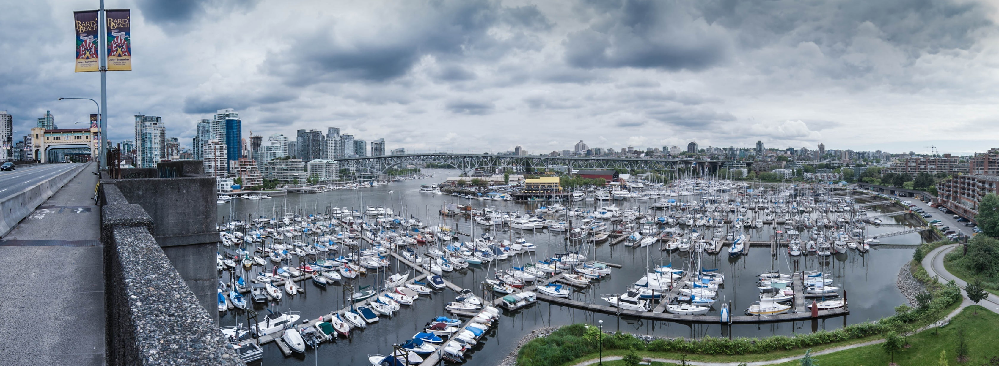 mode of transportation, day, nature, architecture, British Columbia, cloud - sky, panorama, Vancouver, motor vehicle, cityscape, sky, Canada, transportation, HD Wallpaper