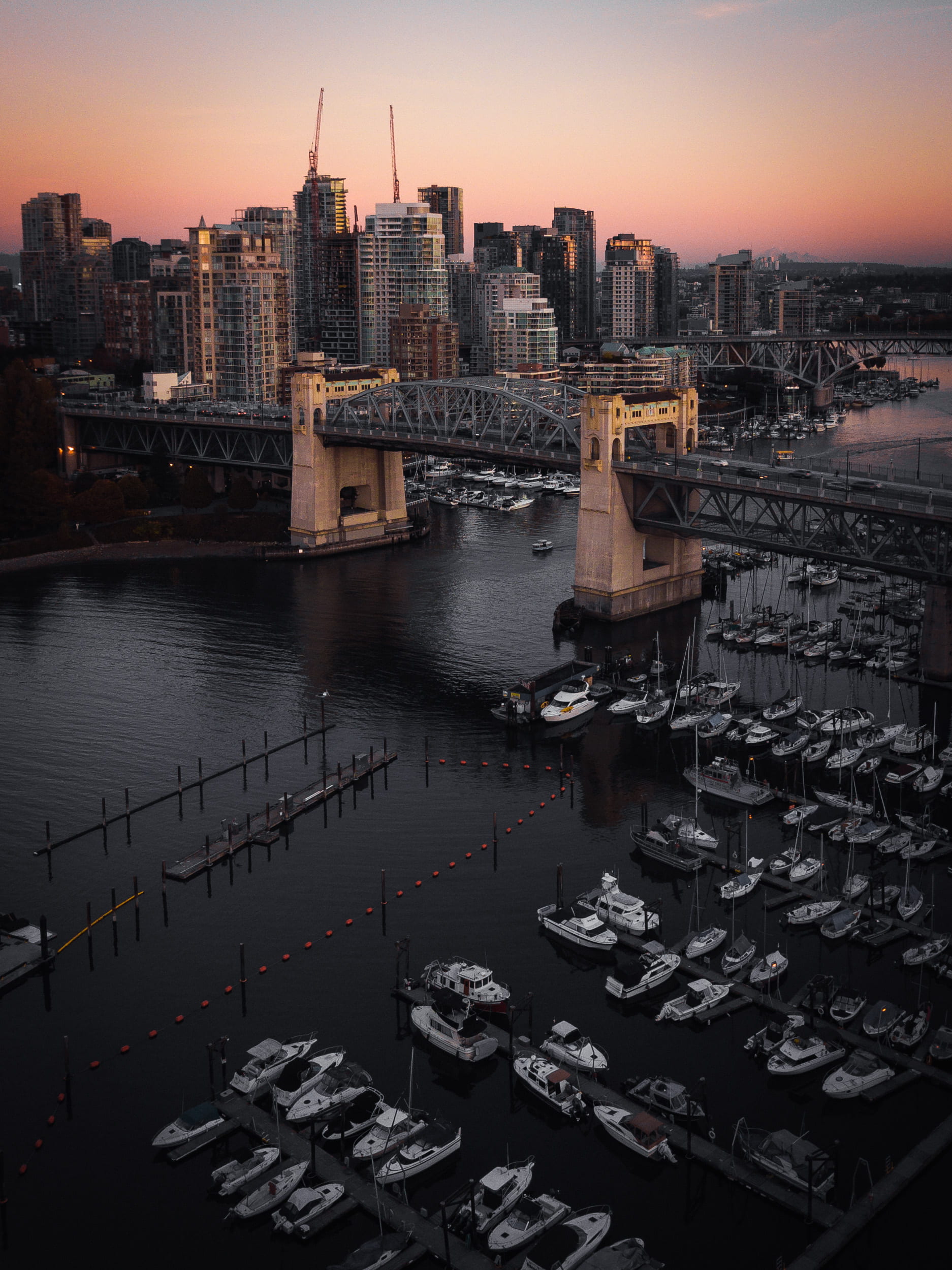 urban skyline, gray, burrard, brown, sundown, modern, financial district, skyscraper, near, office building exterior, built structure, nature, spire, architecture, Phone HD Wallpaper