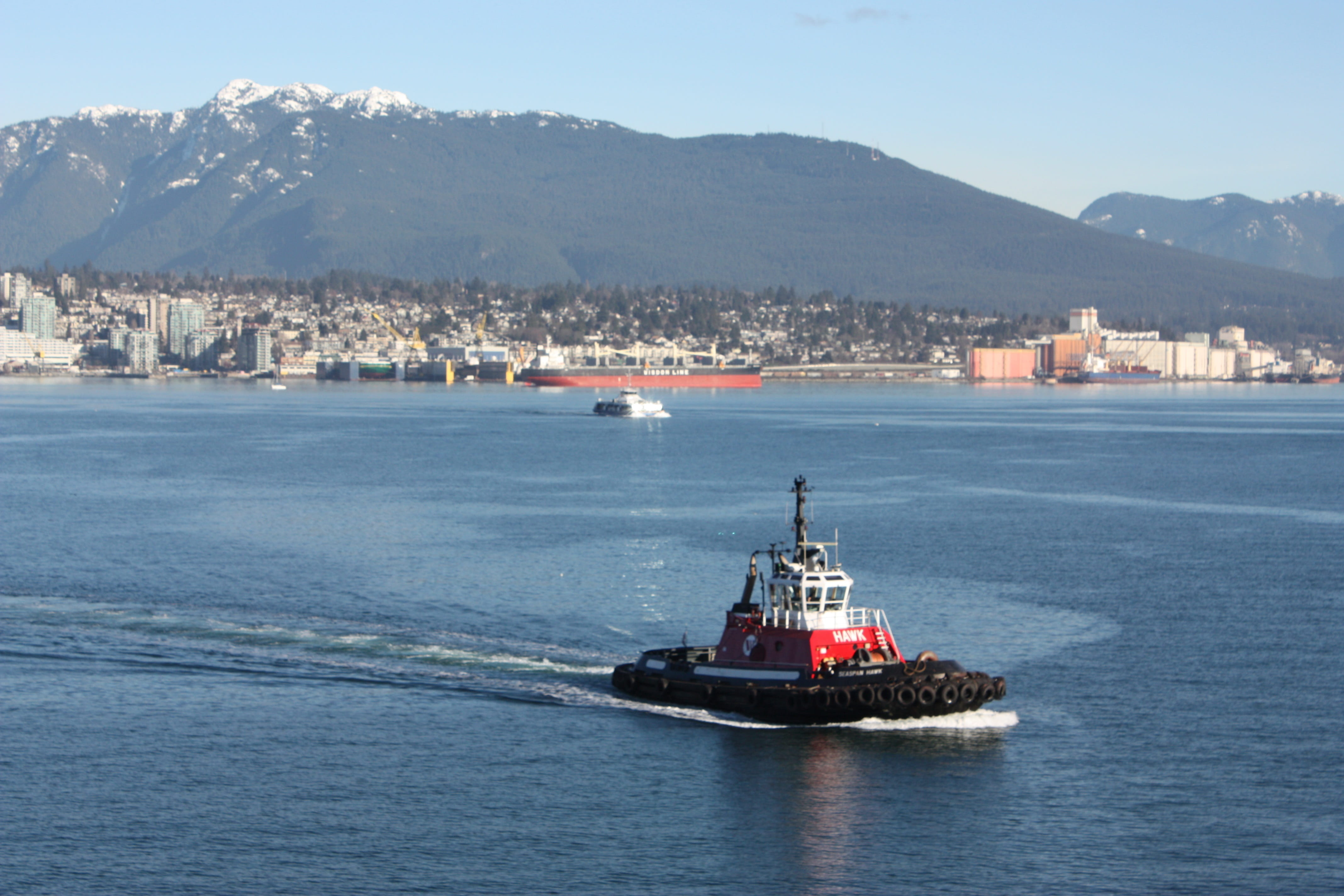 mountain, shipping, Harbor, sea, outdoors, building exterior, travel Locations, travel destinations, water, industrial Ship, mode of transportation, cruise ship, HD Wallpaper