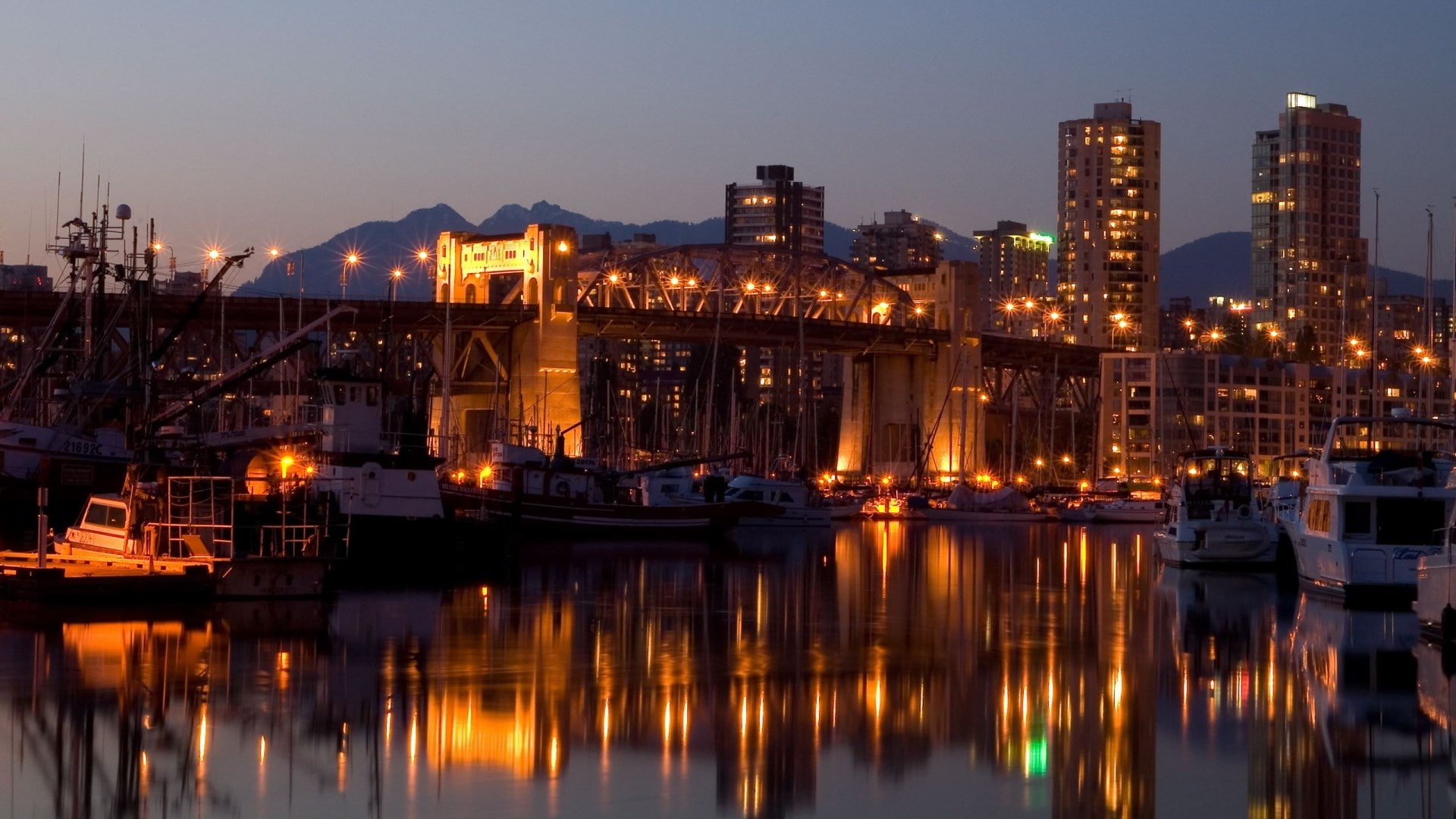 burrard bridge, 1080P, HD Wallpaper