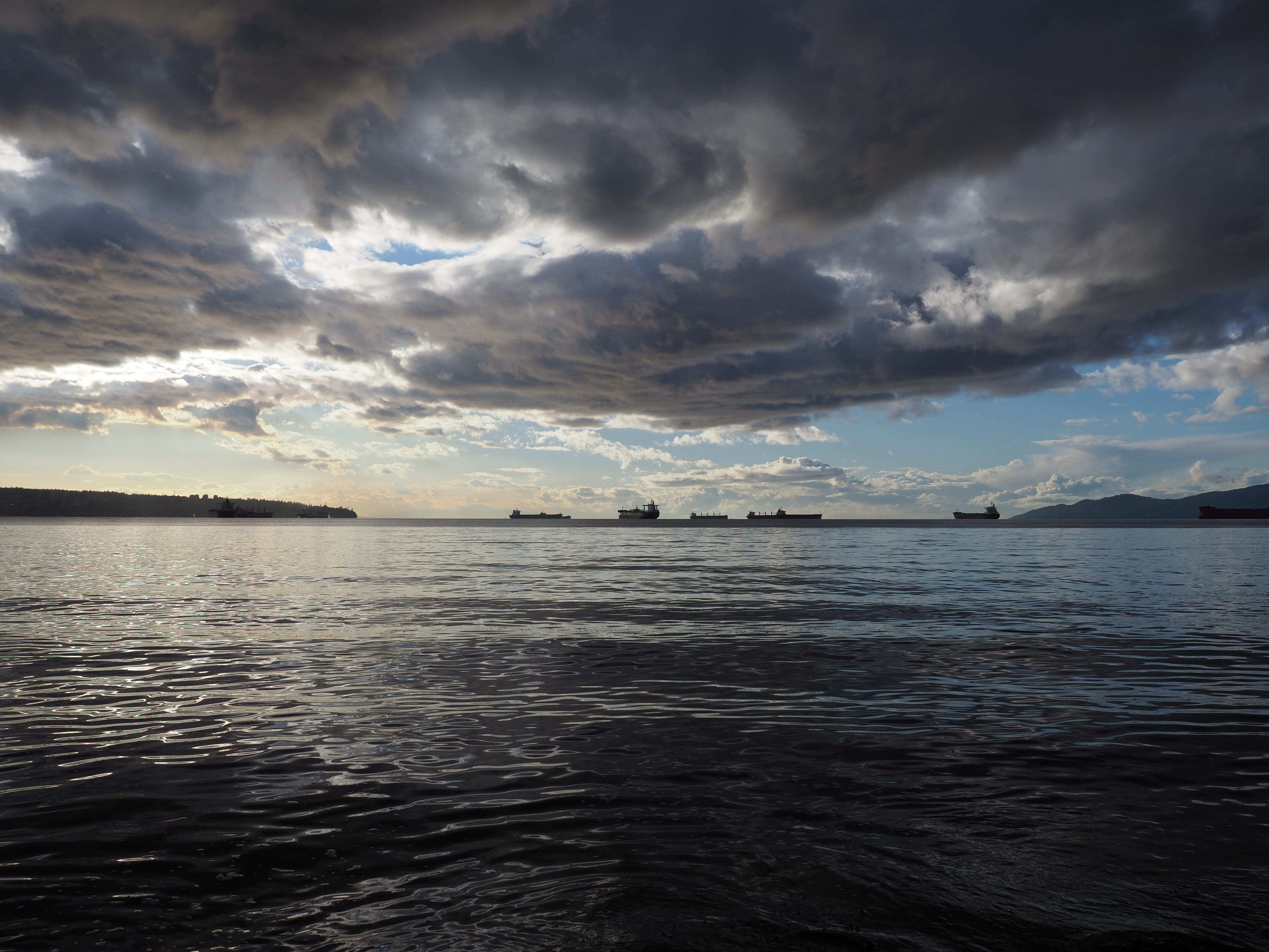 5K, rippled, non-urban scene, cloud - sky, tranquil scene, scenics - nature, beauty in nature, british columbia, sea, idyllic, water, tranquility, vancouver, HD Wallpaper