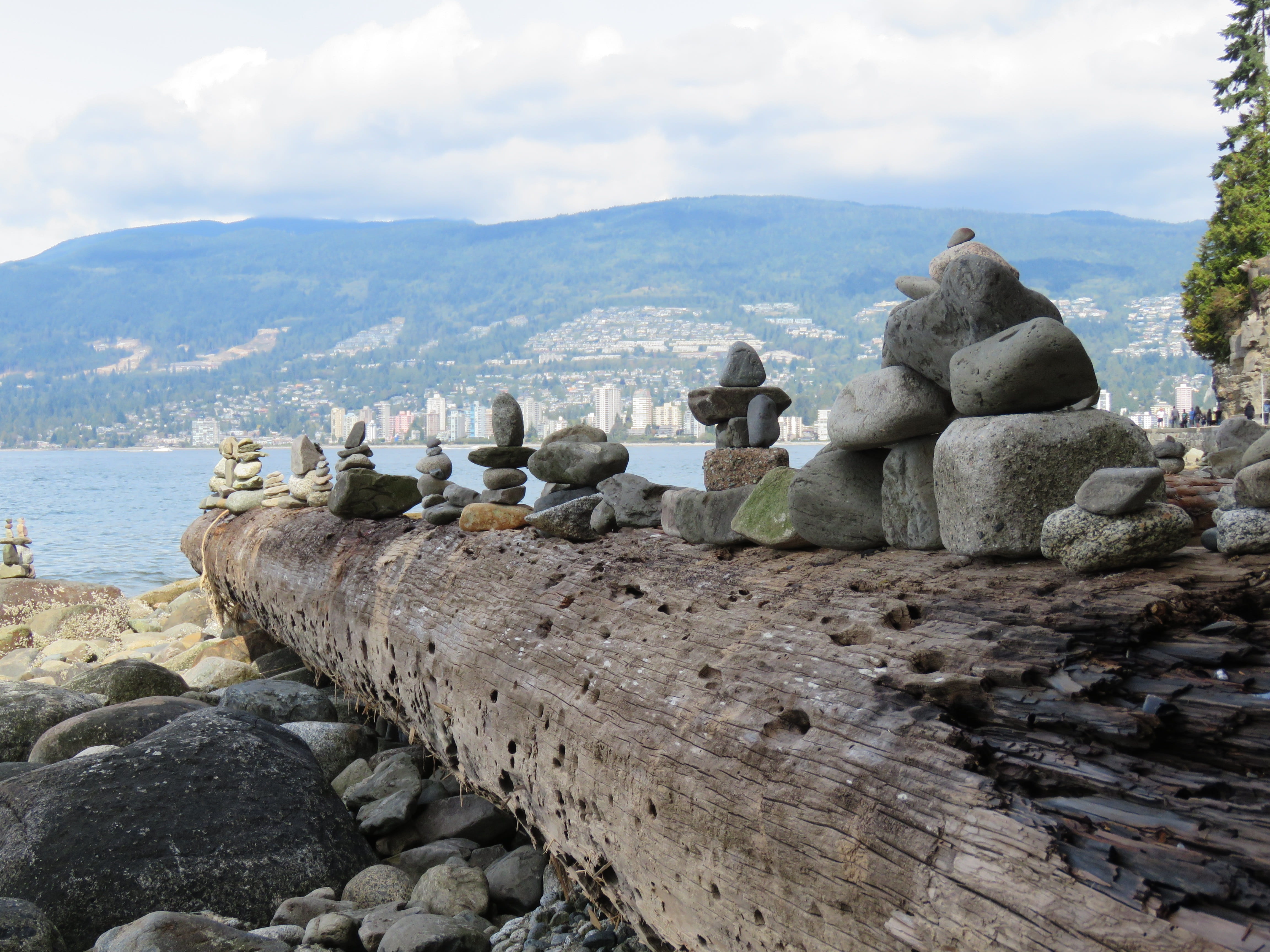 beauty in nature, stack, tranquil scene, British Columbia, land, outdoors, tranquility, day, built structure, water, Canada, no people, Bc, nature, rock - object, HD Wallpaper