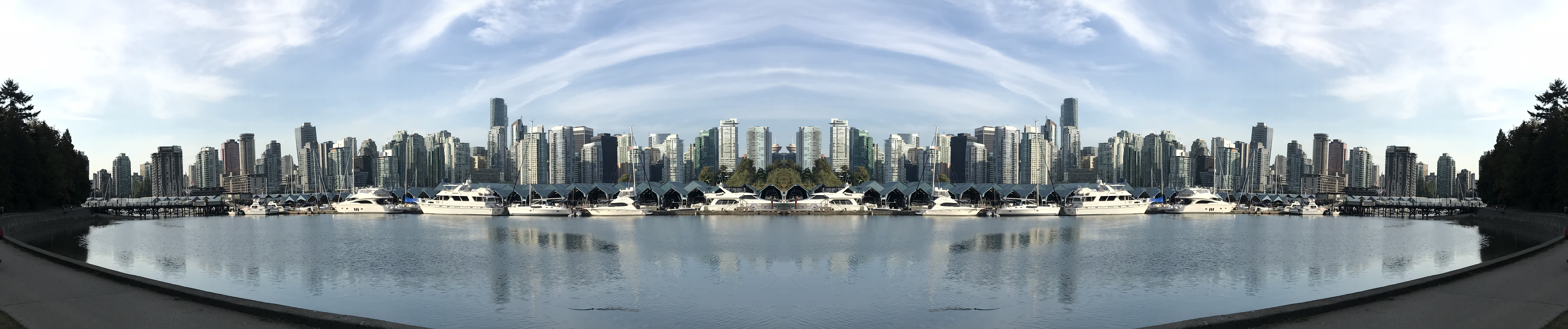 office building exterior, outdoors, urban skyline, canada, travel destinations, vancouver, cloud - sky, day, nature, architecture, reflection, 8K, financial district, HD Wallpaper