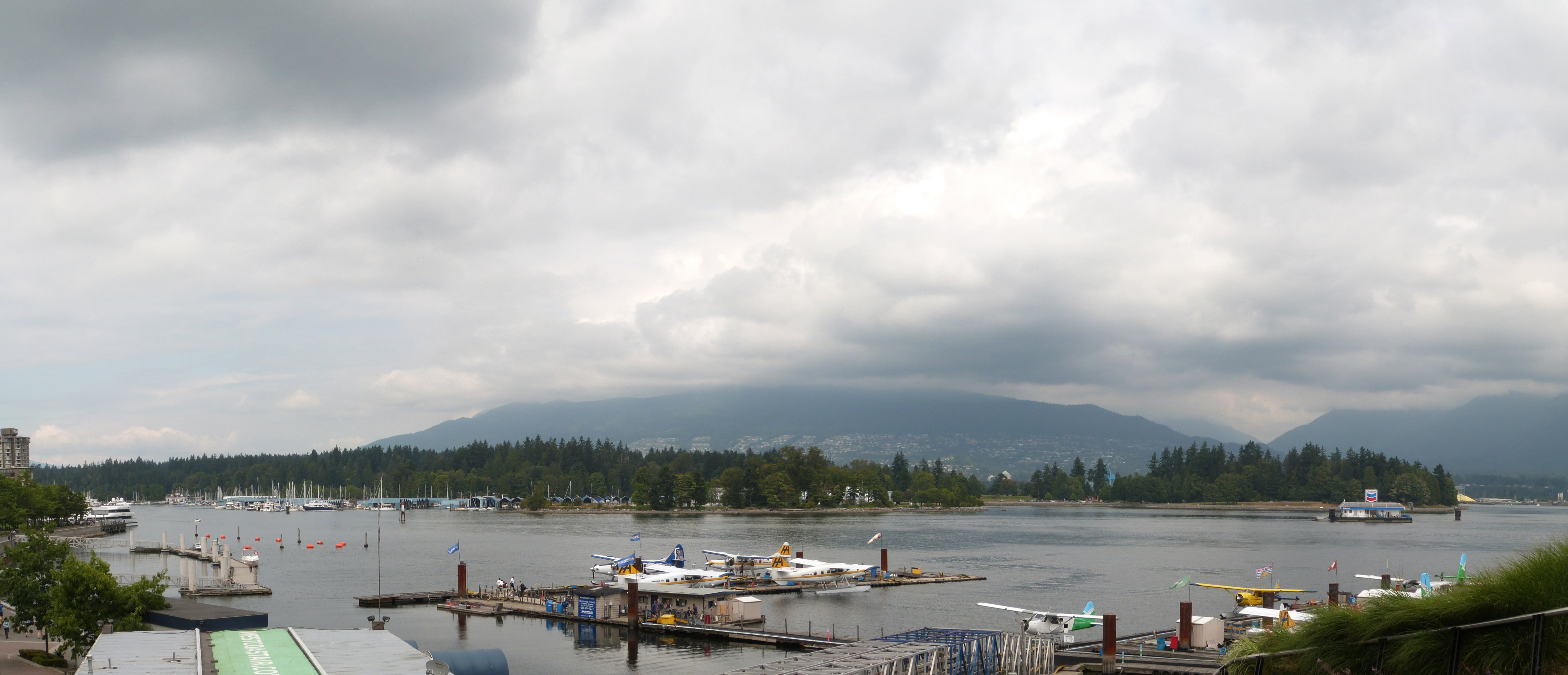 water, british columbia, vancouver, lake, beauty in nature, pacific, sky, transportation, mountain range, mode of transportation, mountain, cloud - sky, HD Wallpaper