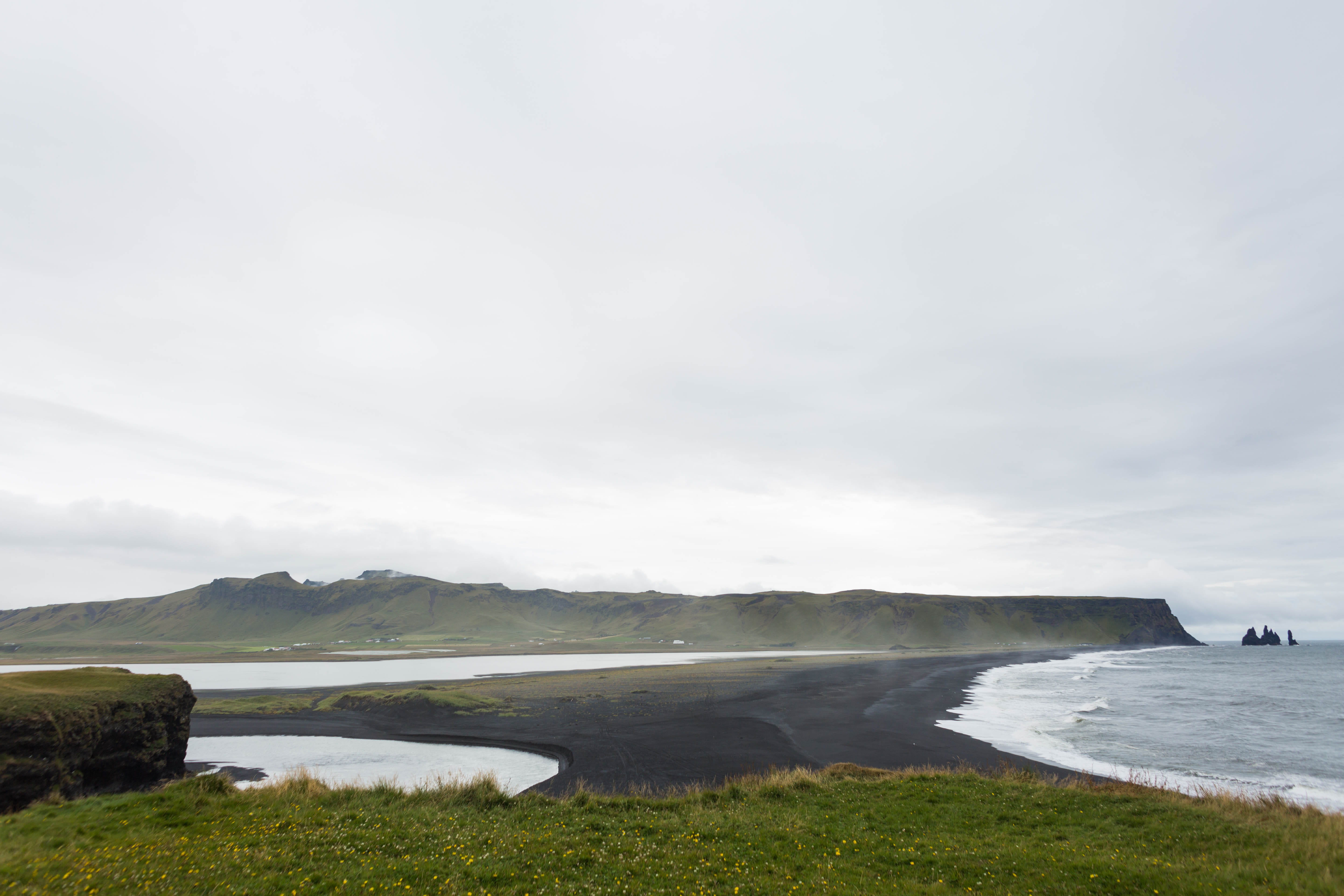 nature, non-urban scene, iceland, meadow, plant, outdoors, 5K, houses, sky, no people, beauty in nature, day, land, sea, beach, inlet, scenics - nature, HD Wallpaper