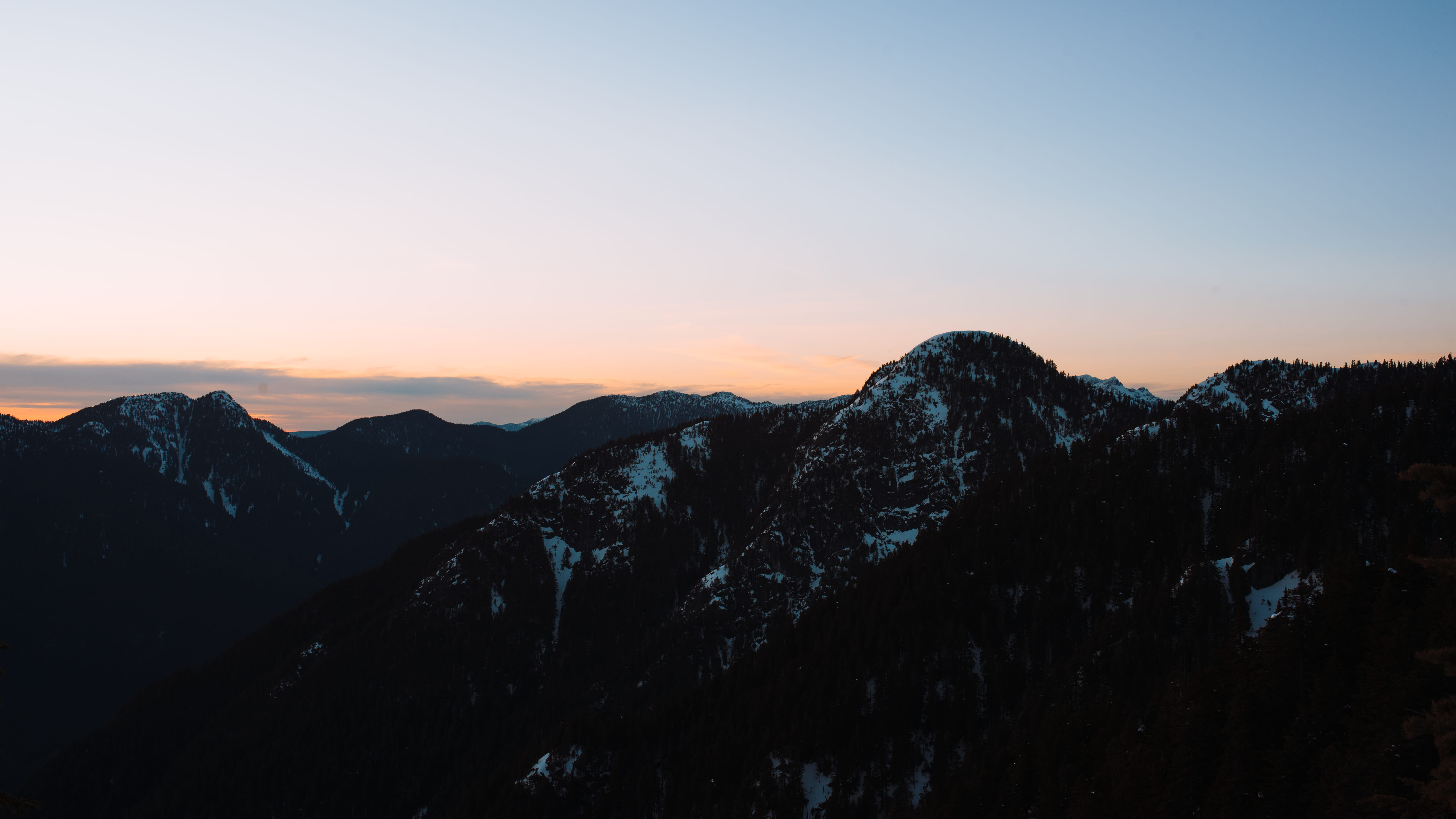 photograph, mountain, nikon, tree, winter, environment, landscape, background, pine tree, above, beauty in nature, land, silhouette, outdoors, HD Wallpaper