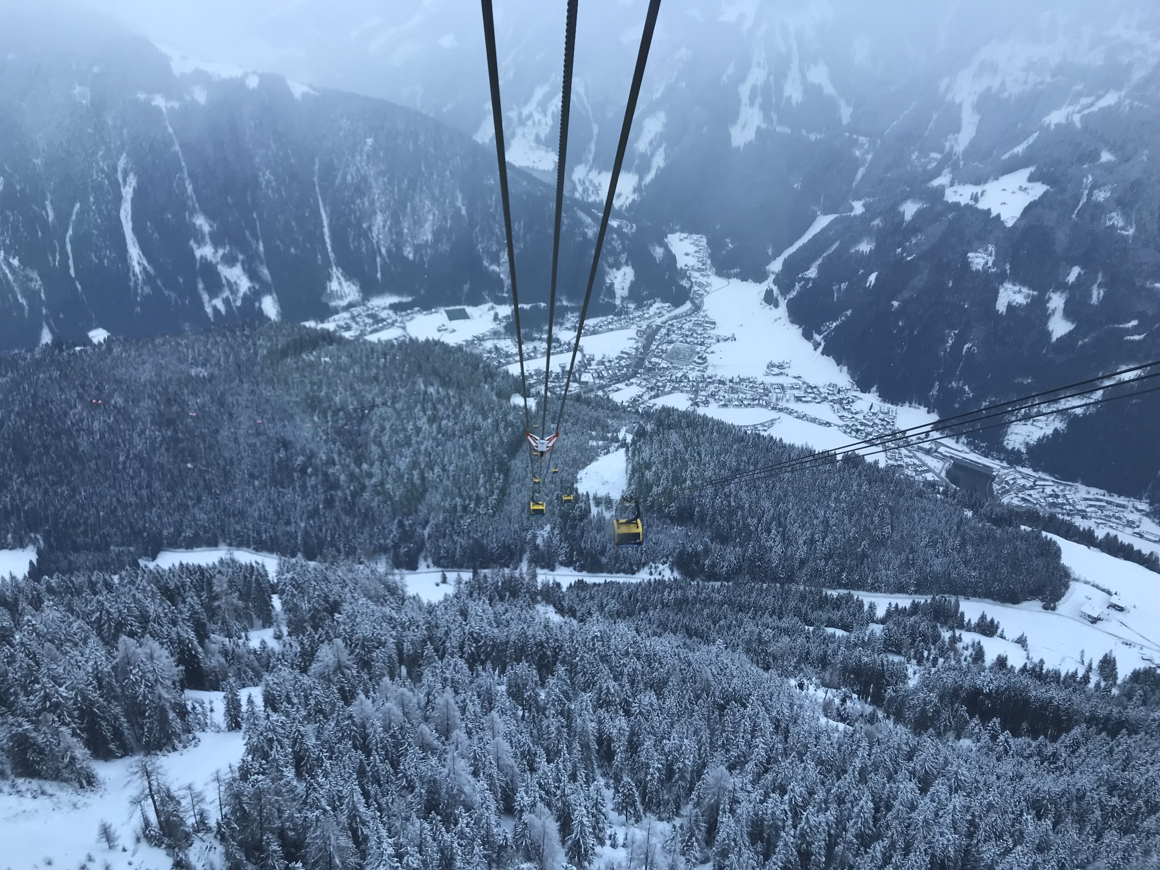 nature, penkenbahn, mountains, cold temperature, covering, valley, winter, snowcapped mountain, ski lift, tranquility, zillertal, penken, tranquil scene, HD Wallpaper