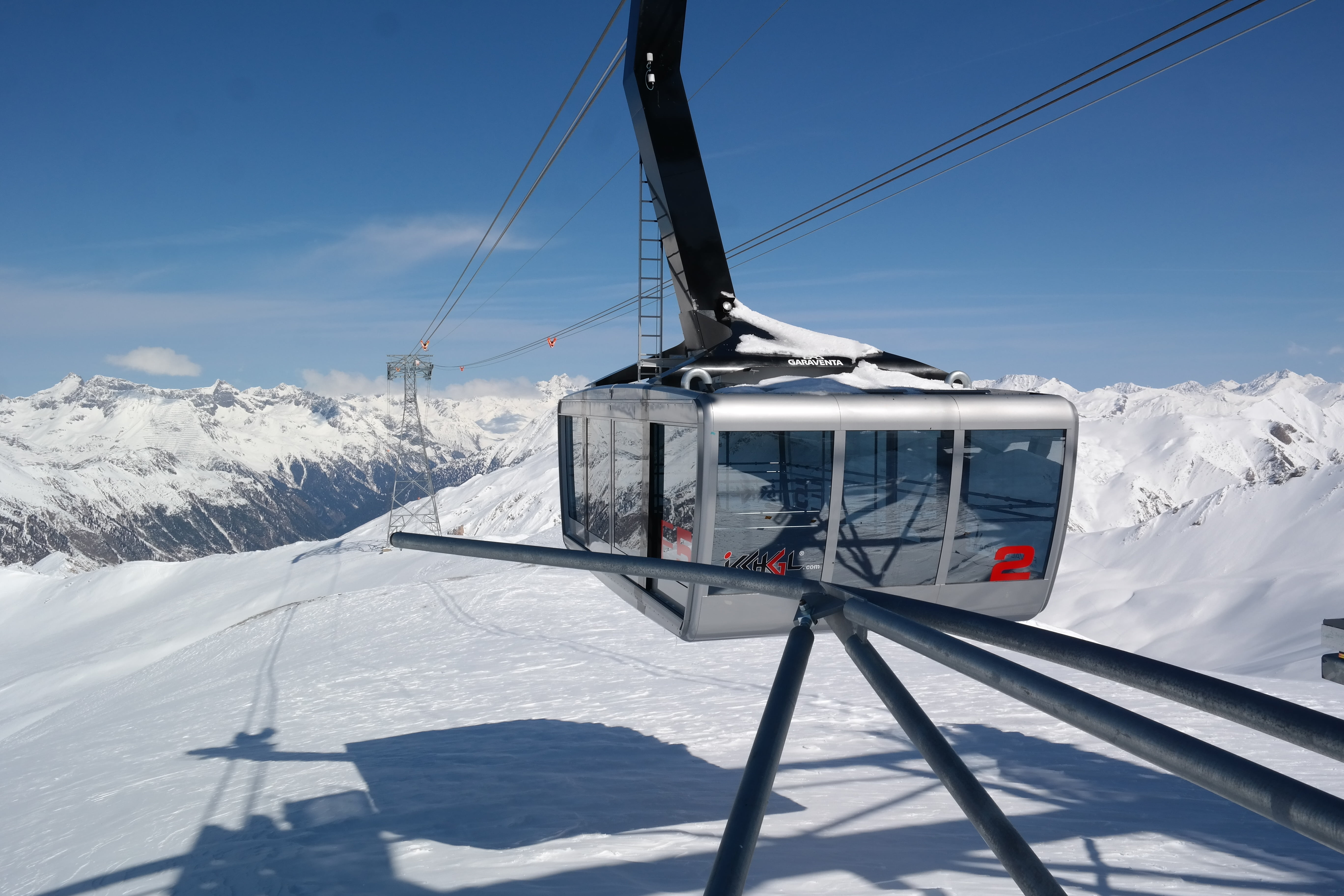 ski resort, piz val gronda, outdoors, aerial tramway, white color, skiing, environment, arrival, scenics - nature, mountain, mountain range, sky, sunlight, HD Wallpaper