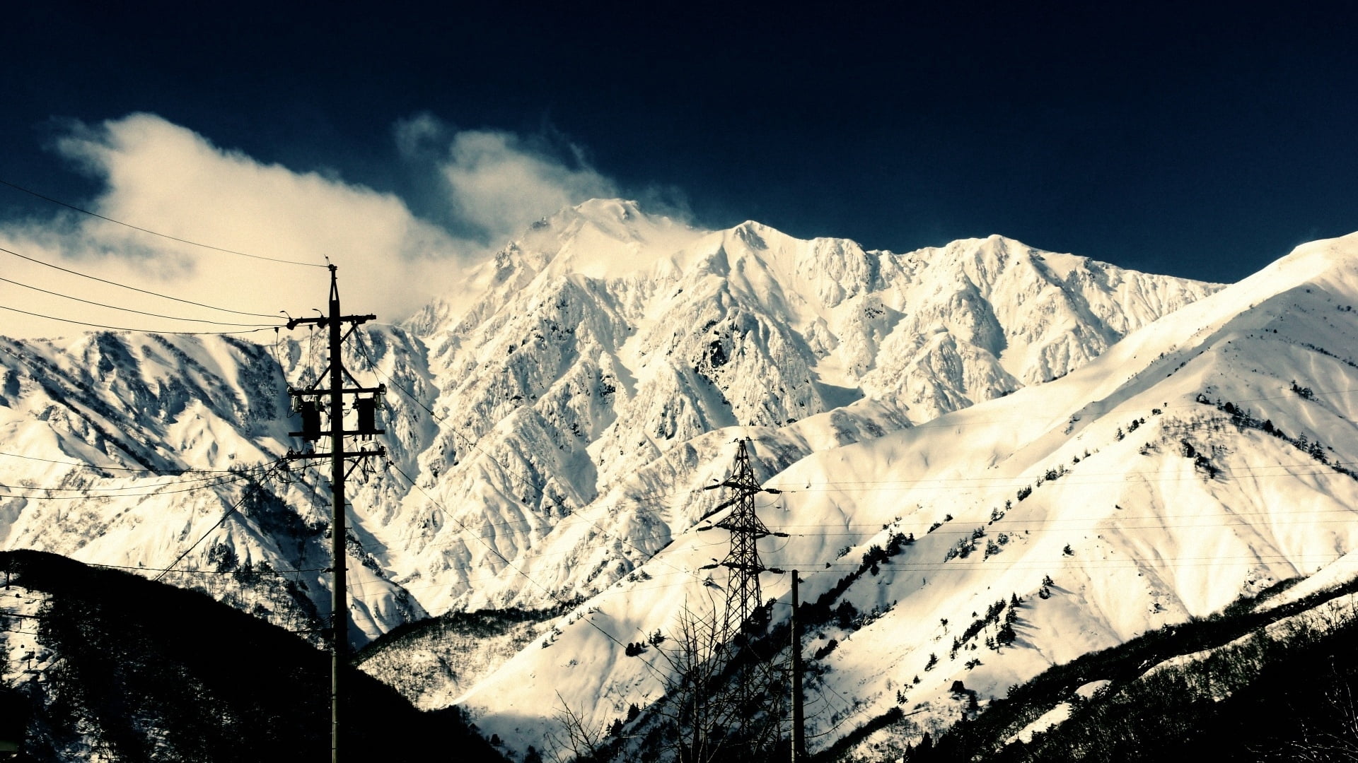 travel, mountain, tower, blue, transmission, environment, mountain Range, majestic, europe, winter, sky, sport, white, steel Cable, overhead Cable Car, HD Wallpaper