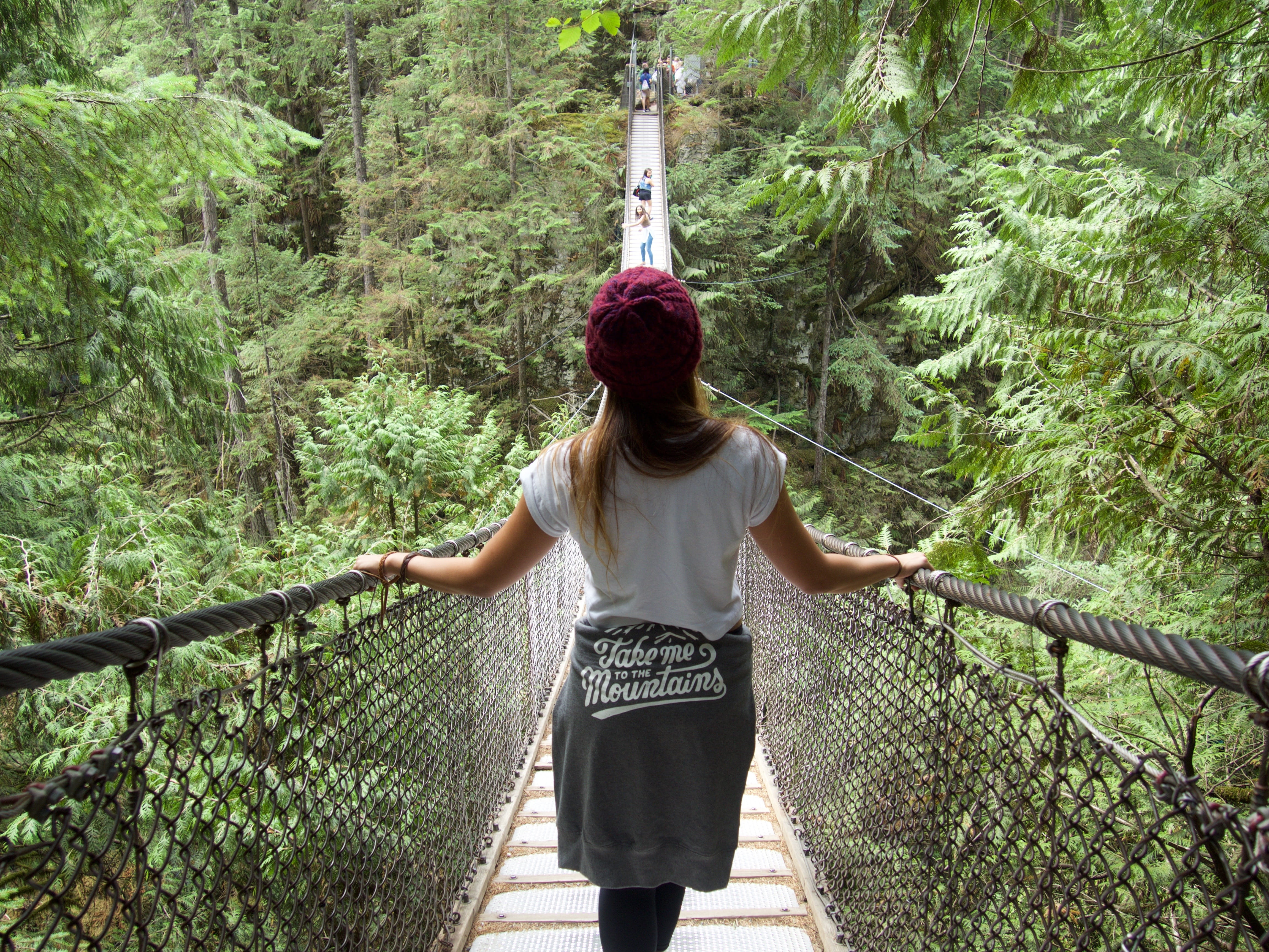 women, growth, land, real people, 4K, holding, rear view, hairstyle, north vancouver, standing, forest, day, adult, one person, tree, canada, lifestyles, HD Wallpaper