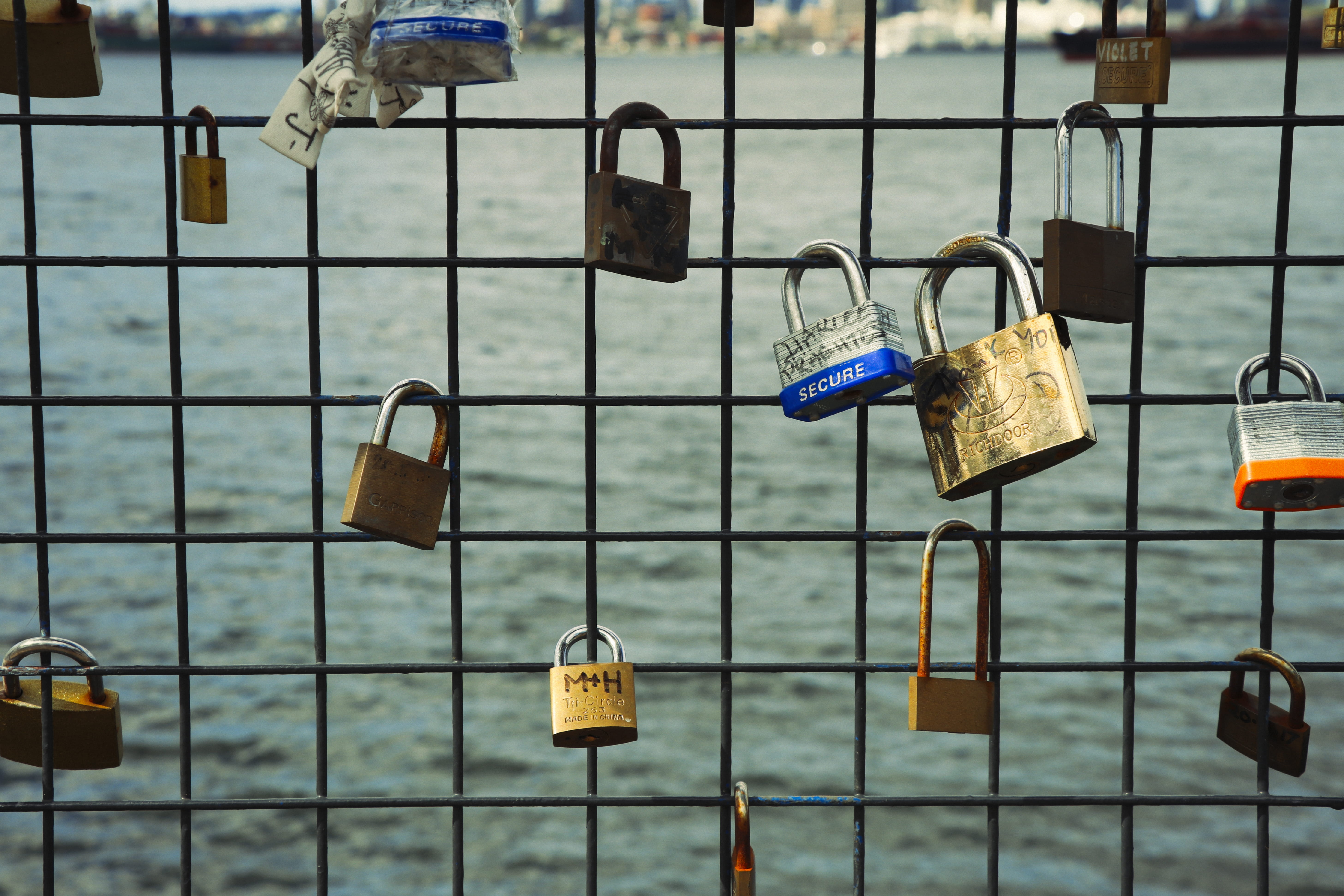protection, padlock, vancouver, love, water, ocean, day, heart shape, outdoors, hope - concept, focus on foreground, metal, safety, positive emotion, 5K, HD Wallpaper