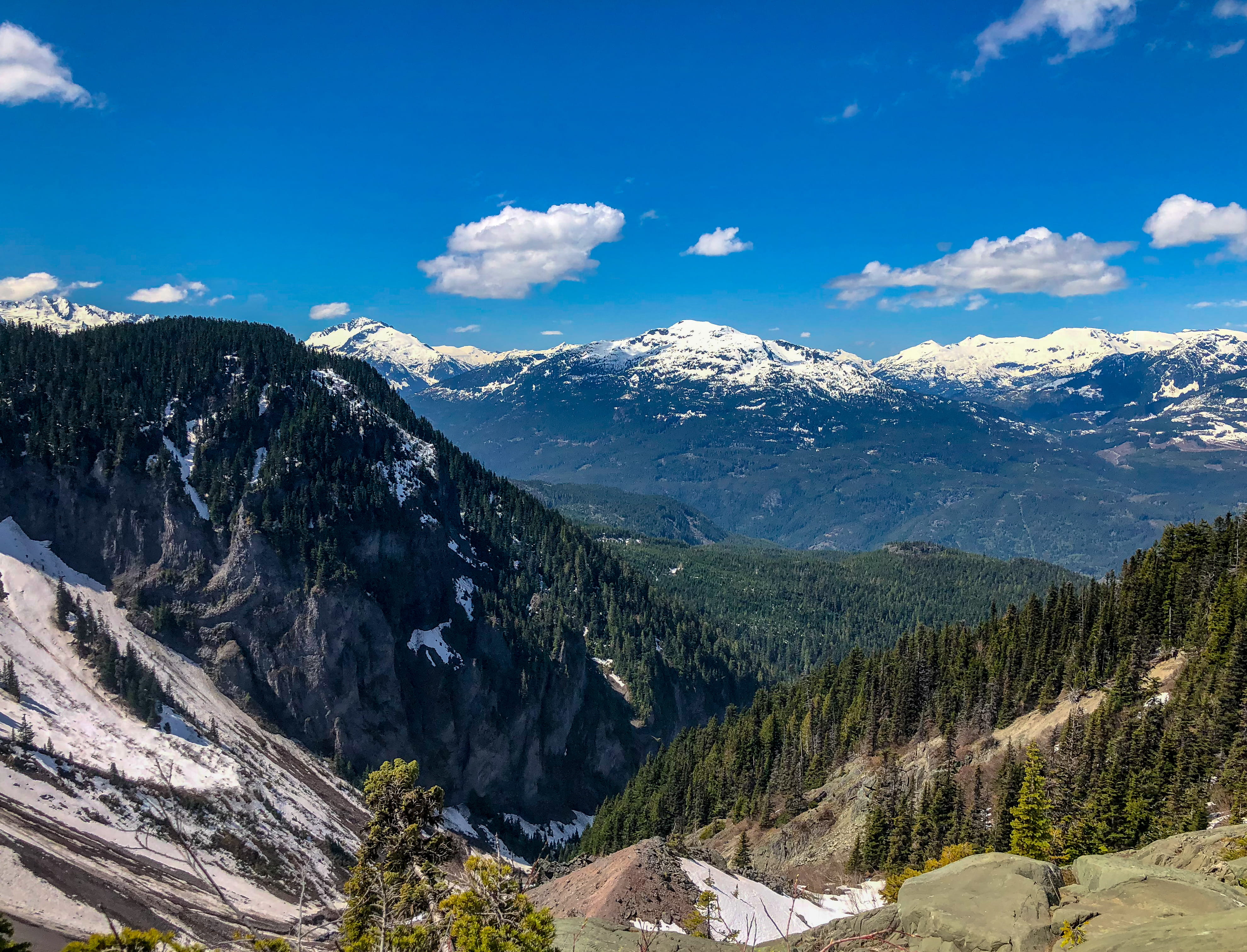 scenics - nature, britishcolumbia, mountain peak, snow, cloud - sky, trees, idyllic, mountains, canada, pacificnorthwest, outside, outdoors, pine tree, HD Wallpaper