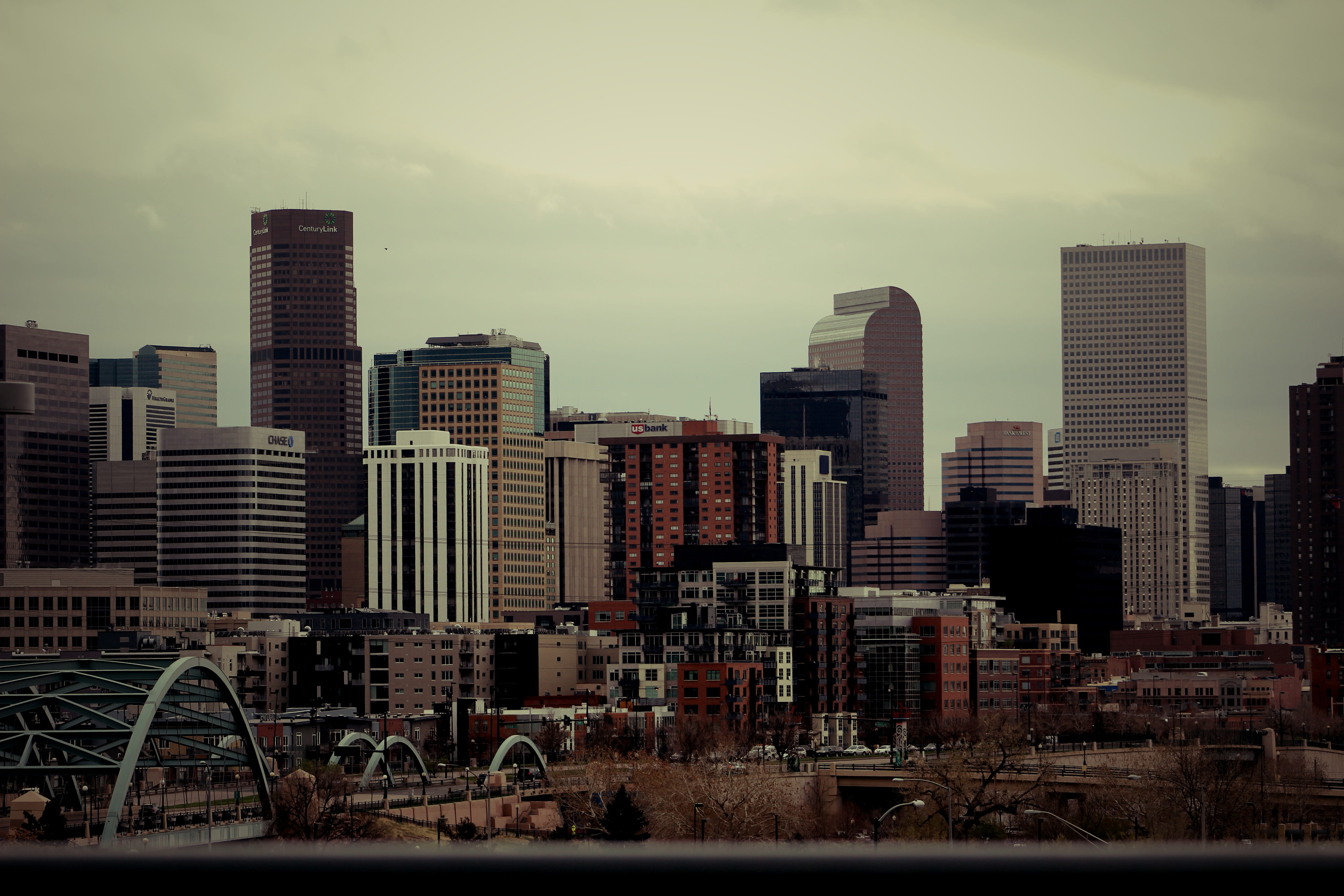 denver, urban Skyline, sky, city, skyline, office, urban Scene, 5K, famous Place, avalanche, usa, bronocs, office building exterior, skyscraper, modern, HD Wallpaper