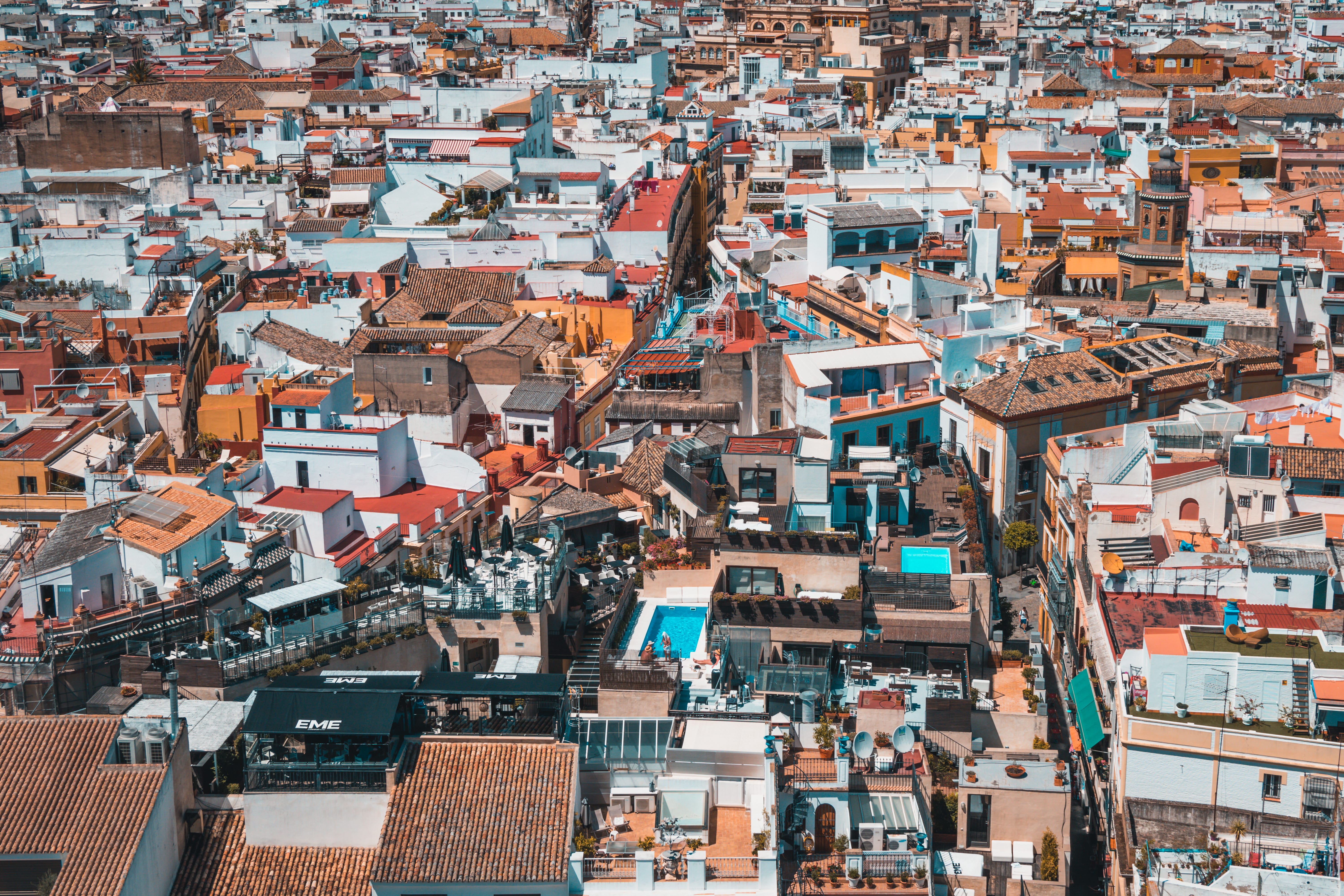cityscape, aerial, houses, crowded, townscape, street, outdoors, apartment, house, building Exterior, town, community, city life, view, high angle view, HD Wallpaper