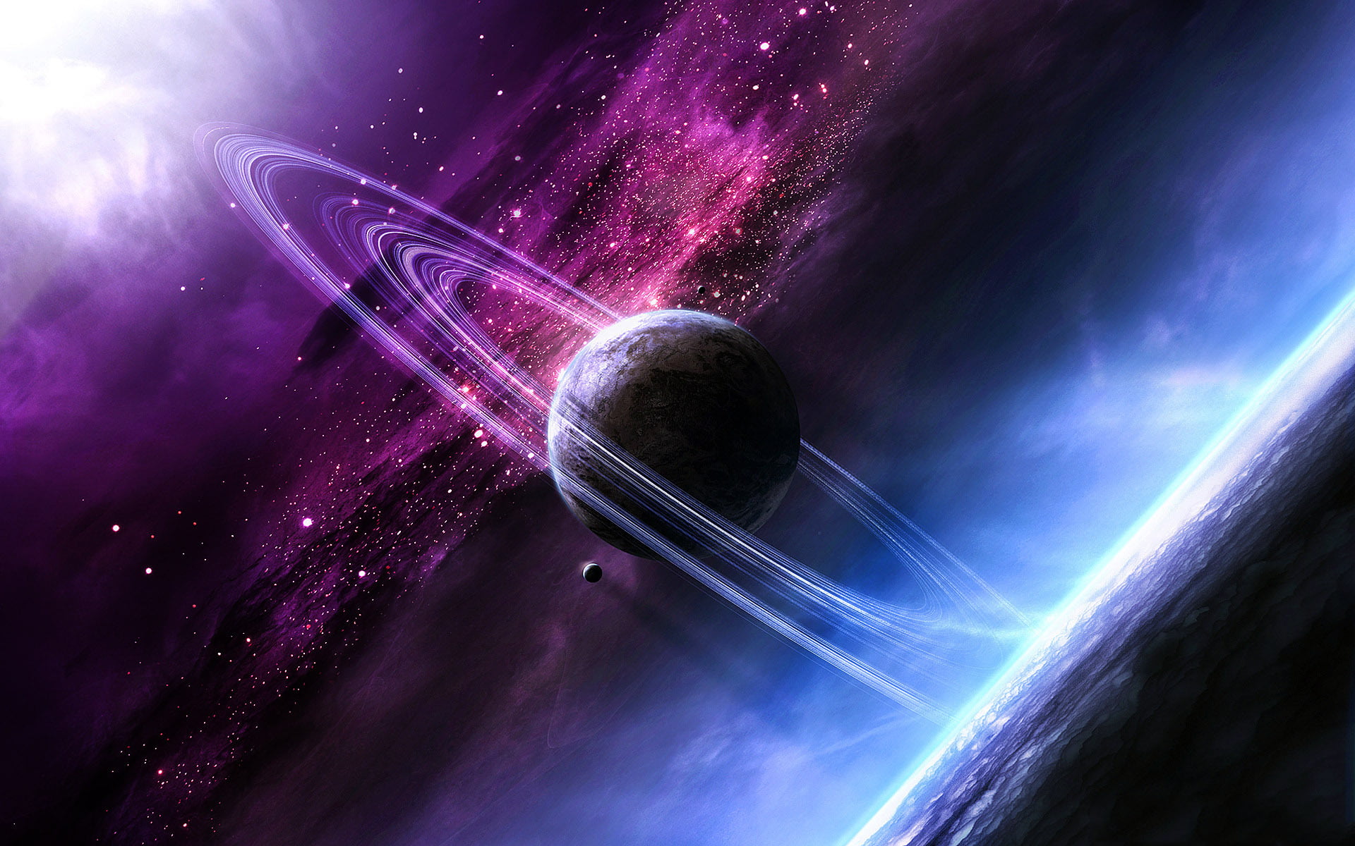 technology, multi colored, outdoors, computer Graphic, no people, the way, stars, black, night, scenics - nature, speed, physics, shiny, orbiting, 1080P, HD Wallpaper