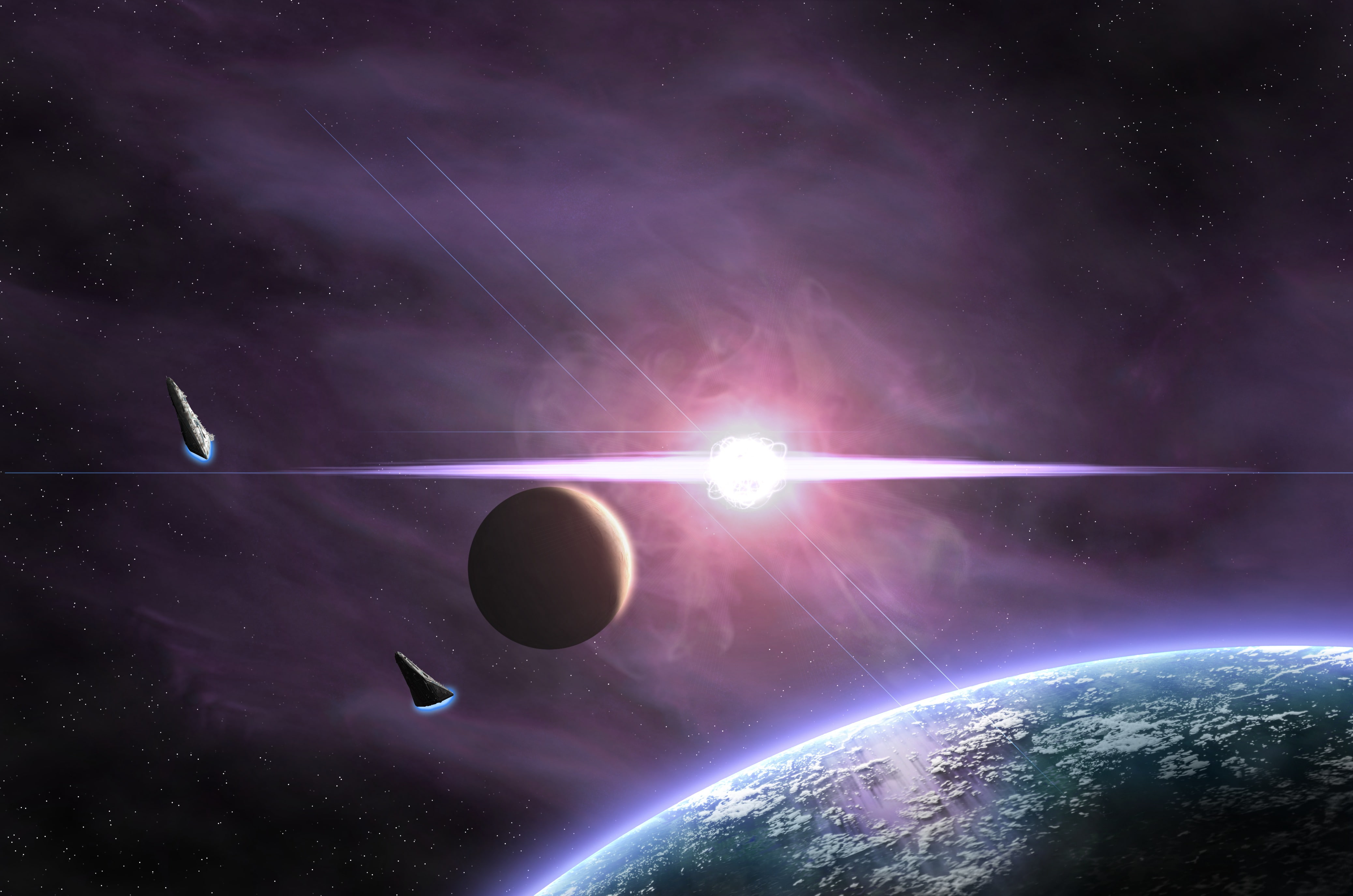satellite View, planet - Space, planetary Moon, space Exploration, lights, lens Flare, dark, shiny, comet, sky, constellation, star Field, nebula, black Color, HD Wallpaper