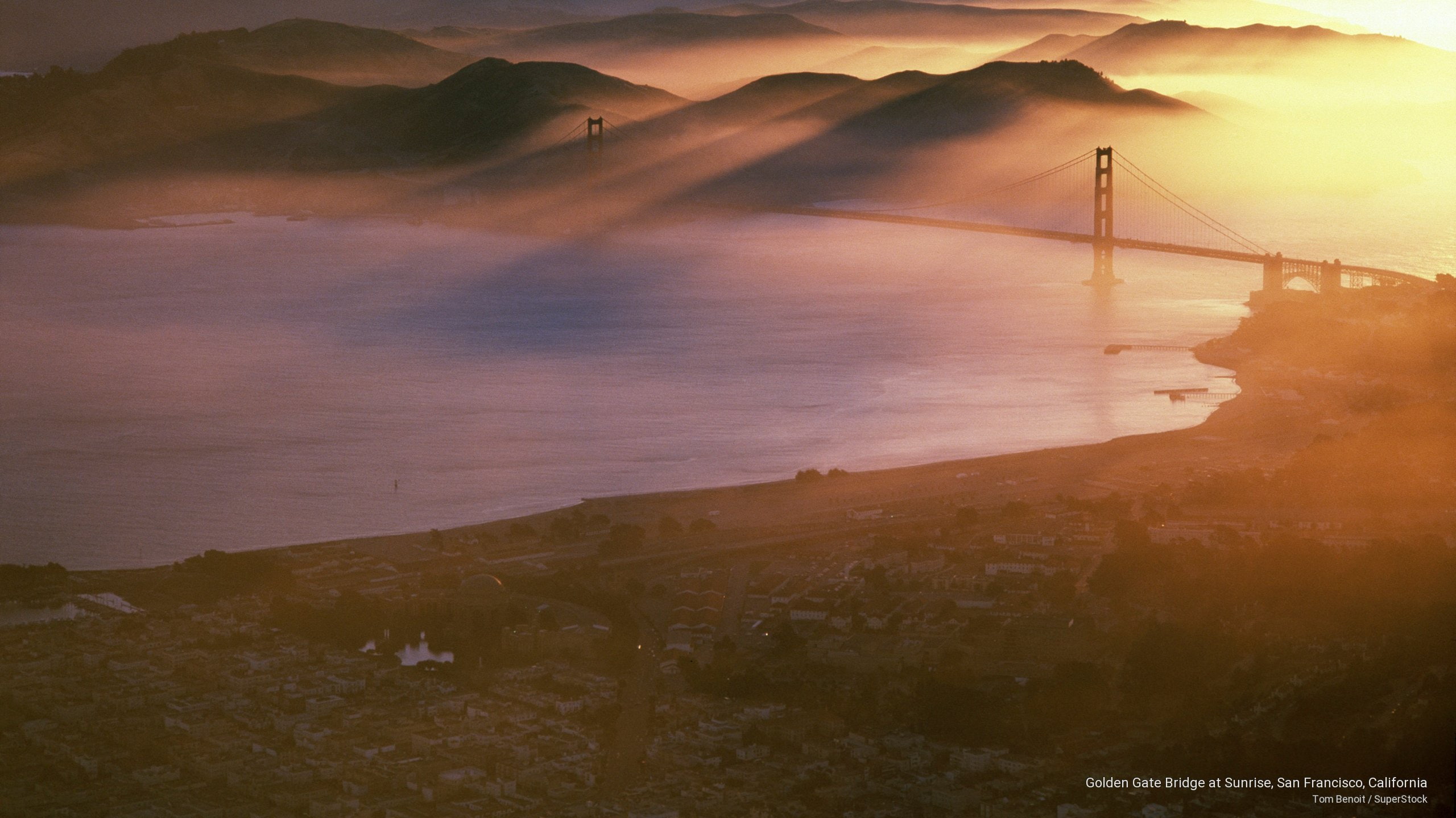 francisco, sunrise, 2K, bridge, golden, california, gate, san, Architecture, HD Wallpaper