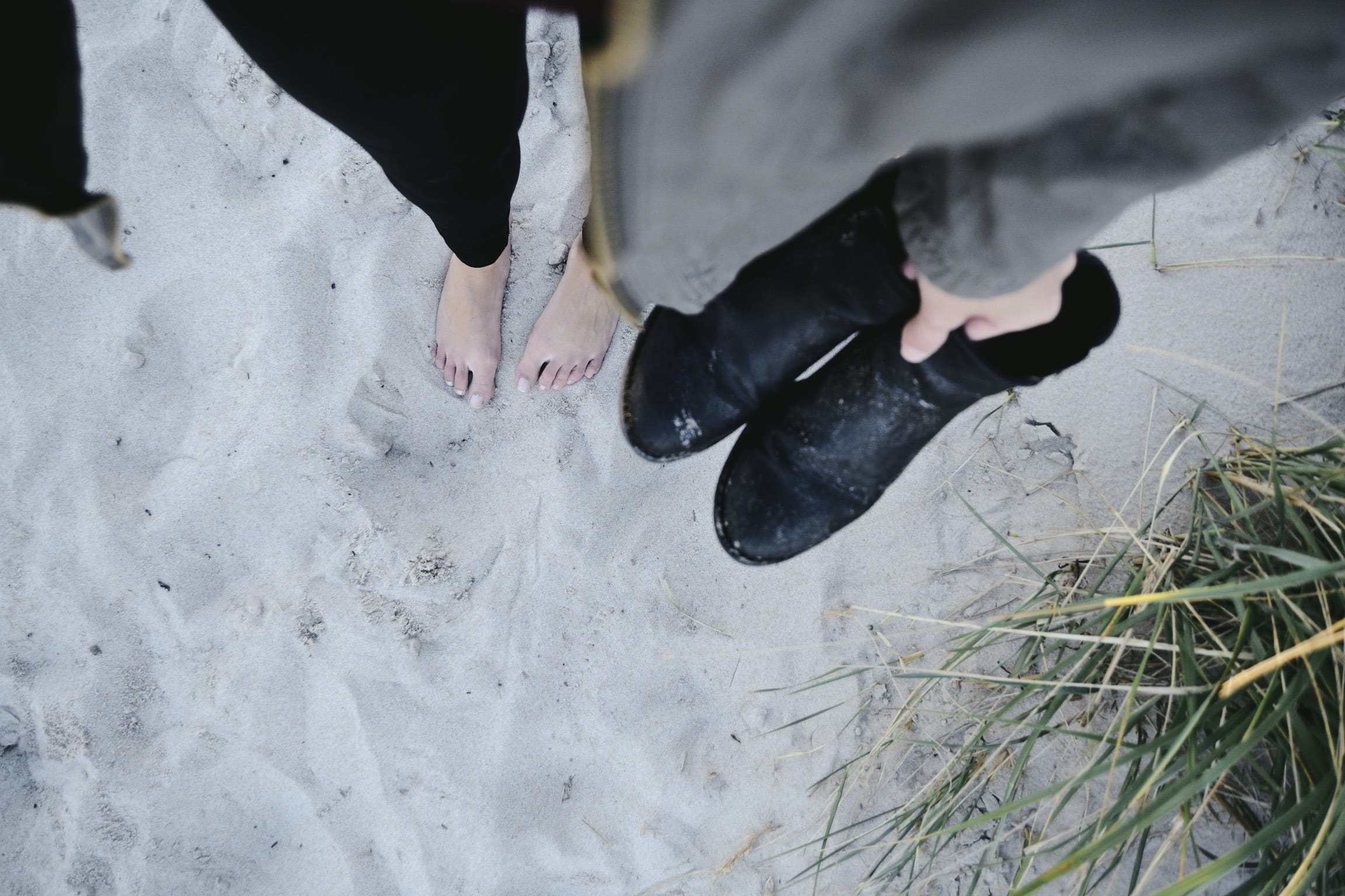 low section, high angle view, nature, outdoors, one animal, one person, day, boots, westerly, vertebrate, mood, sand, black color, earth, mammal, human leg, HD Wallpaper