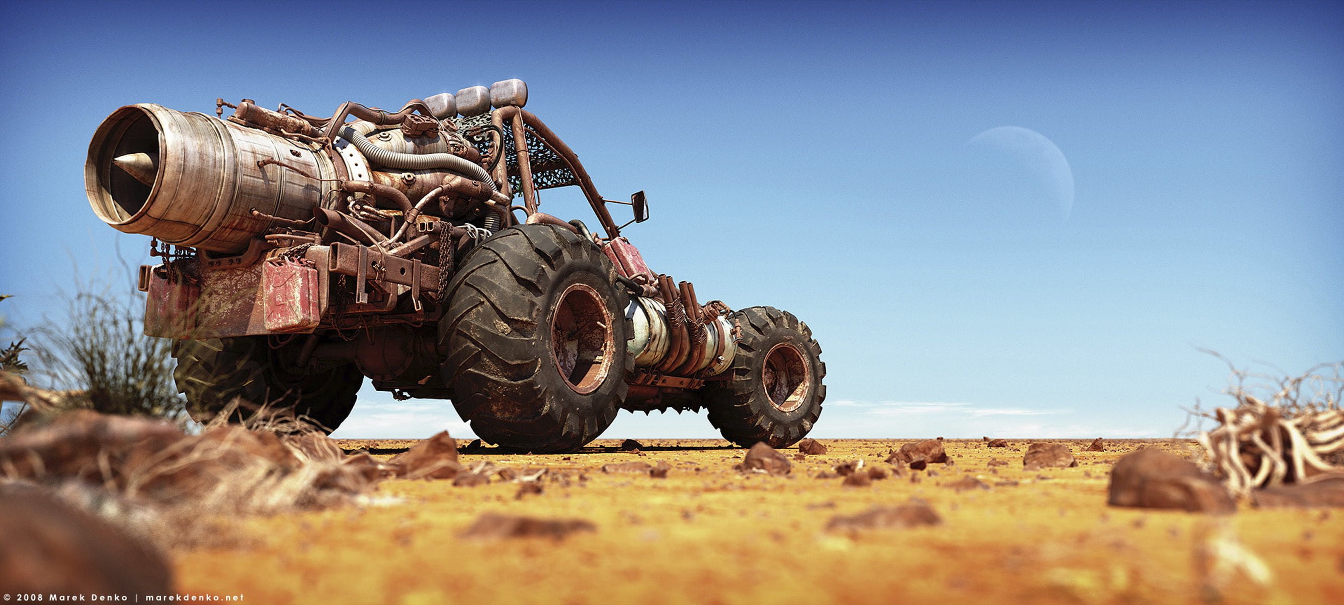 outdoors, plant, rural Scene, field, old, copy space, large, working, steel, 2K, buggy, heavy, construction Machinery, agricultural Machinery, metal, clear sky, HD Wallpaper