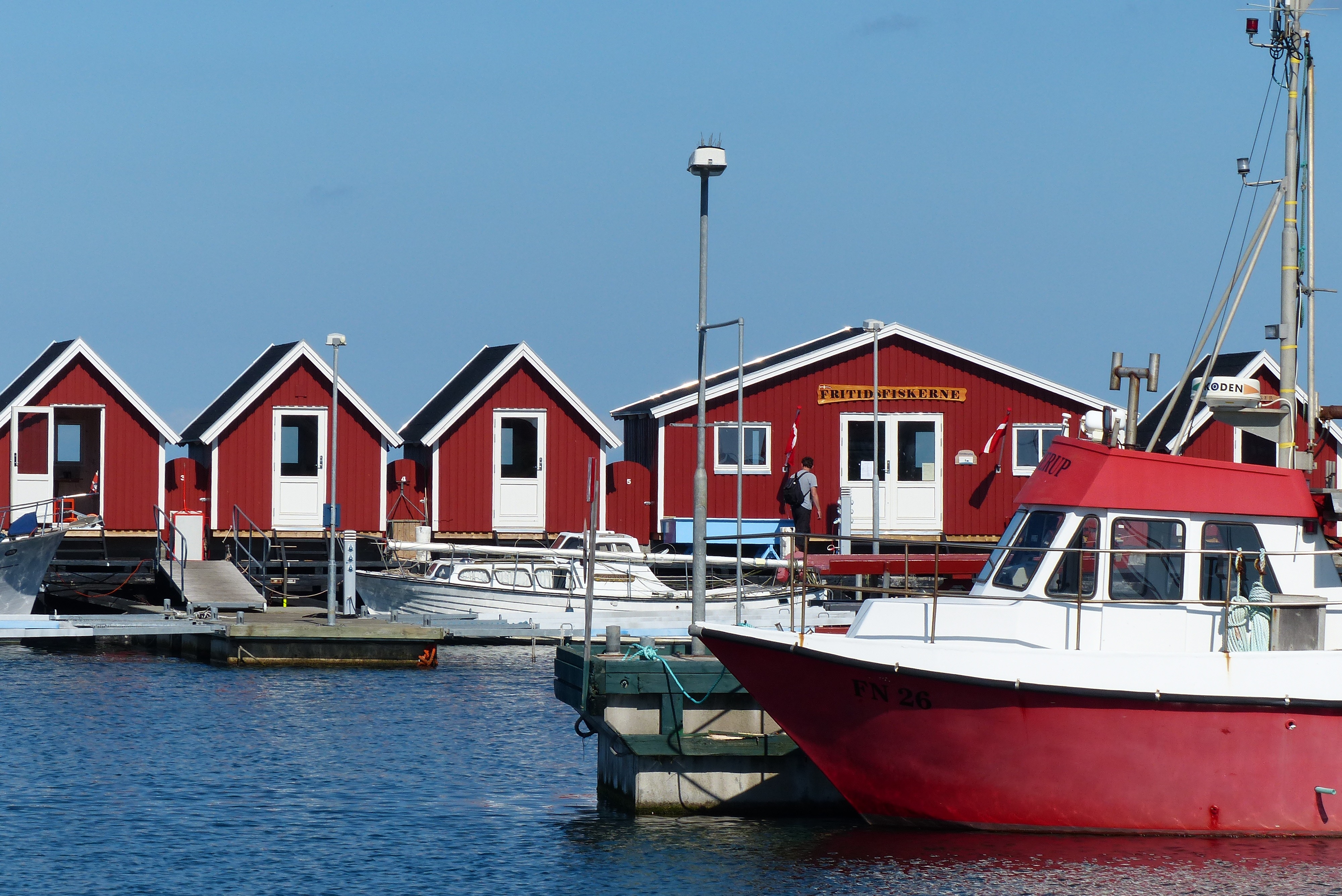 nautical Vessel, row house, nature, waterfront, baltic sea, day, denmark, sky, architecture, outdoors, mode of transportation, scandinavia, laesoe, fishing industry, HD Wallpaper