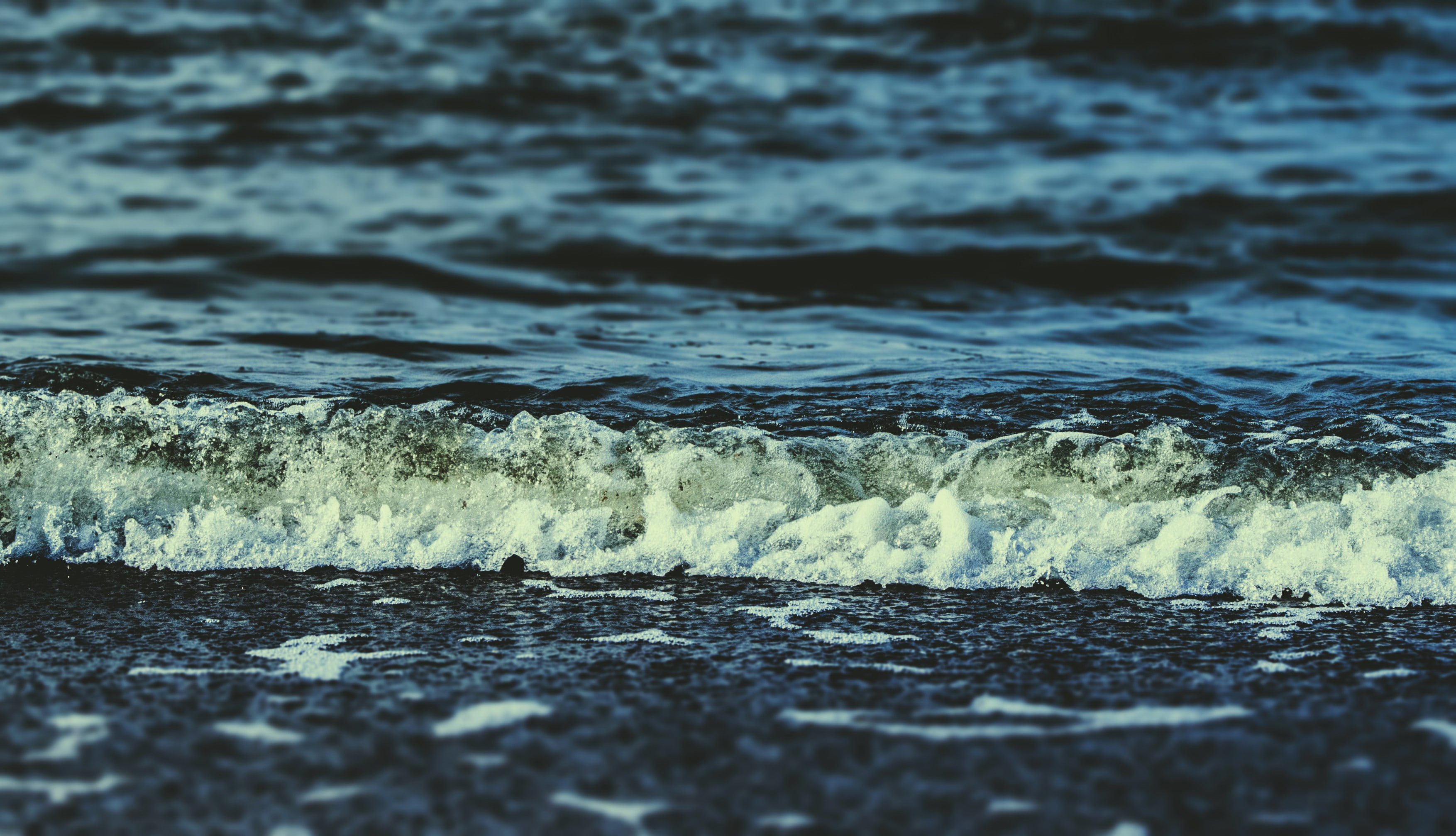 landscape, waves, Baltic Sea, 2K, beach, HD Wallpaper