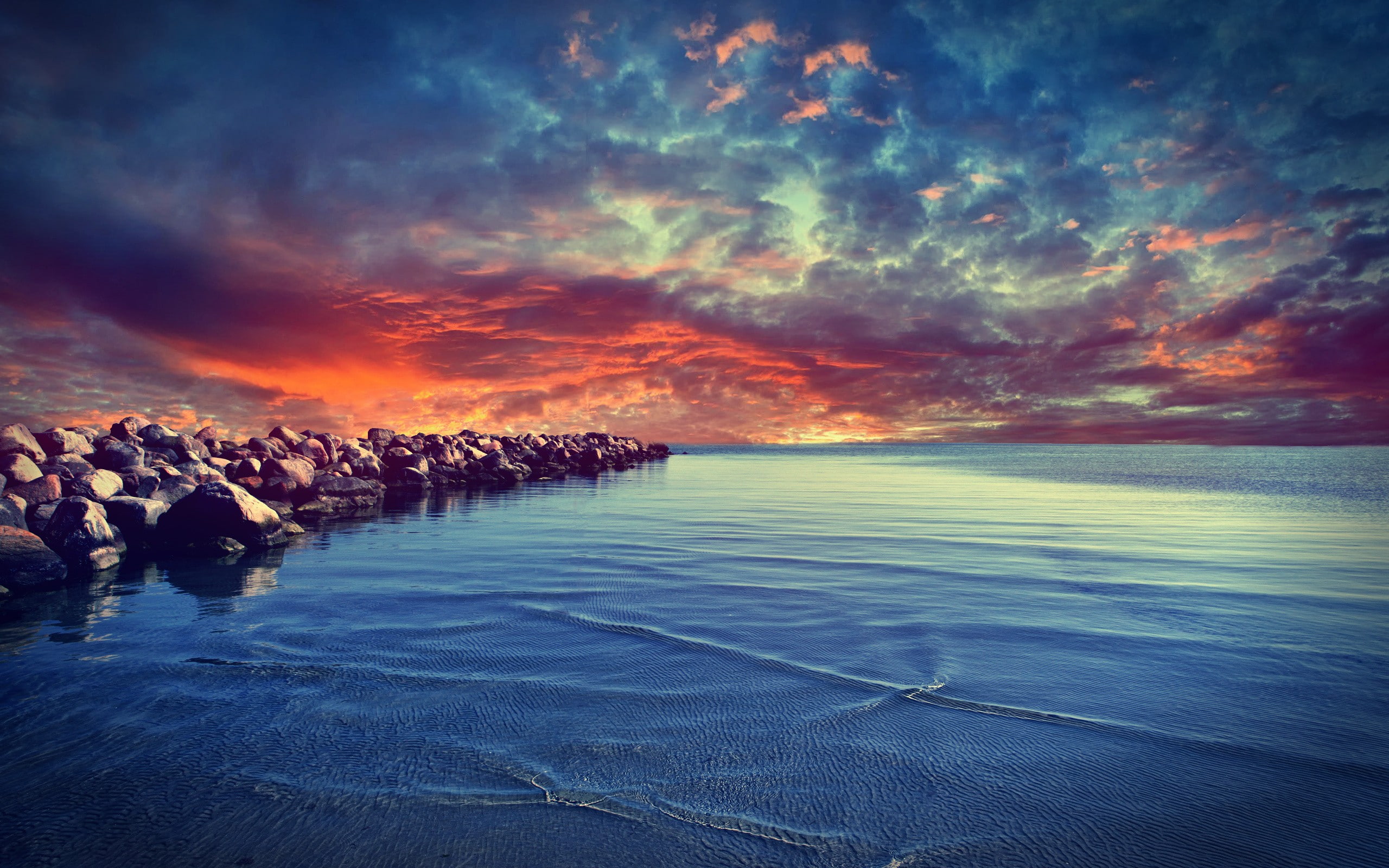 sea, baltic, 2K, HD Wallpaper