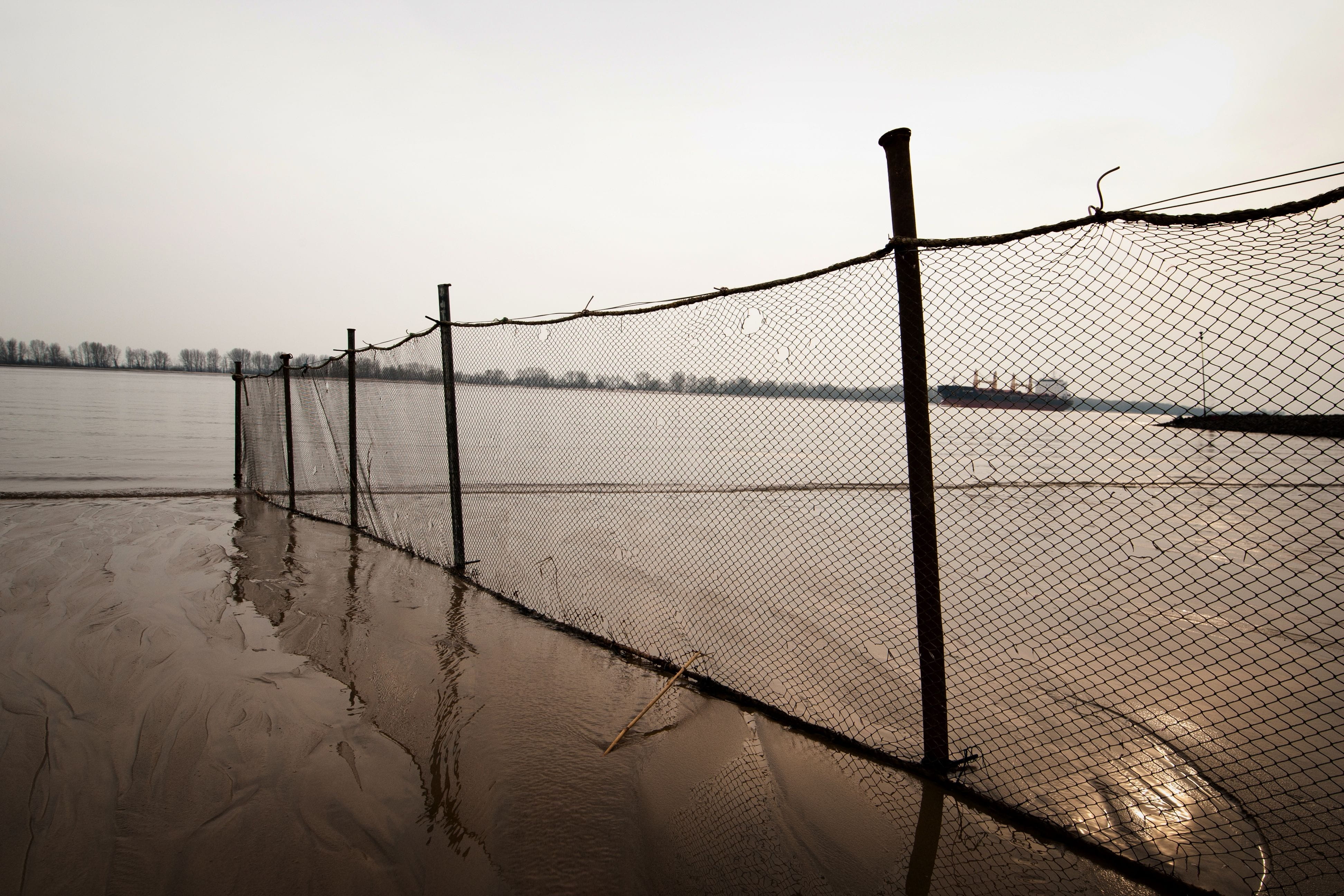 waters, sky, sunset, barrier, safety, clear sky, tranquility, tranquil scene, water, fence, no people, scenics - nature, security, wooden post, 4K, outdoors, HD Wallpaper
