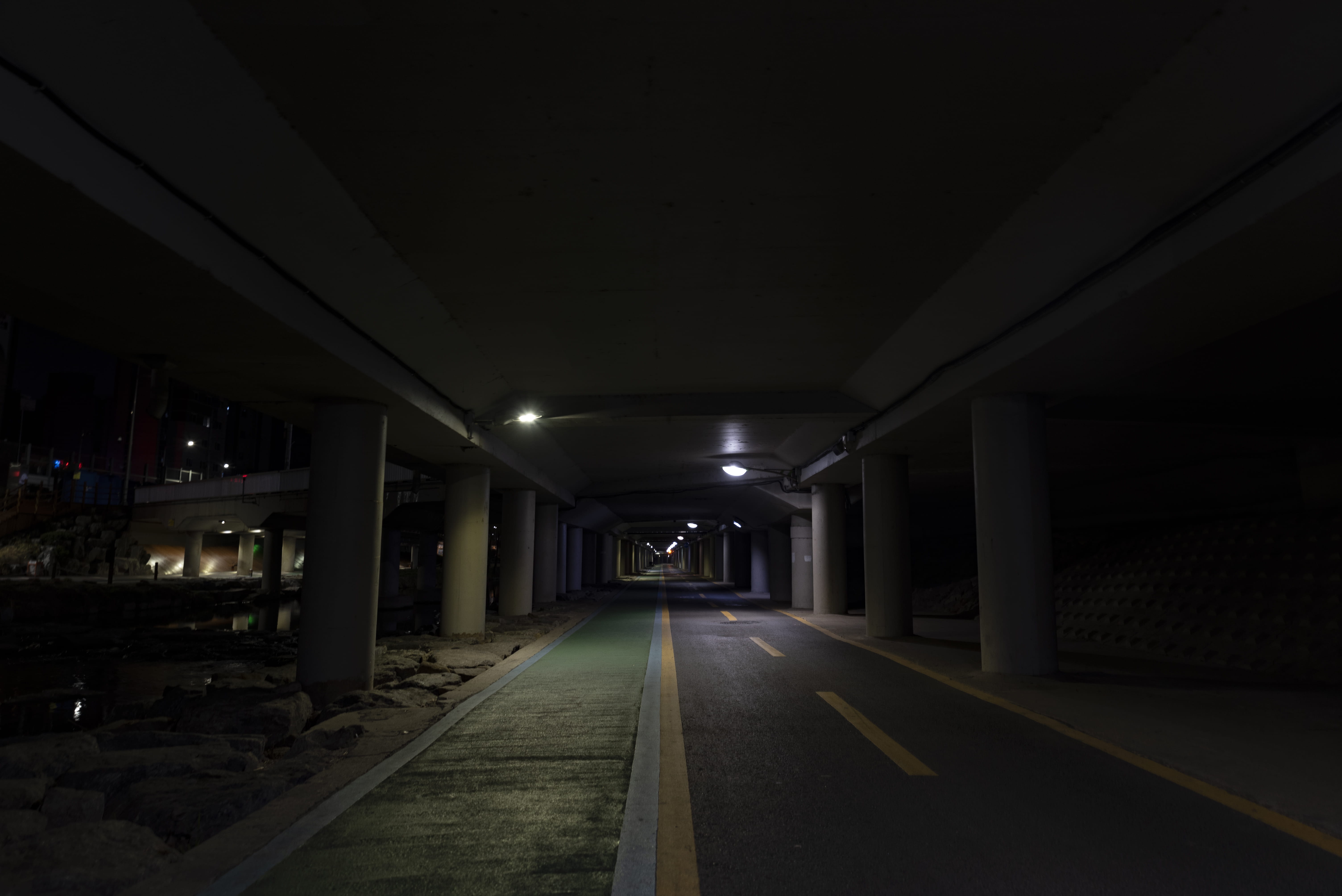 direction, 5K, korea, pathway, street photography, transportation, gray, road, lighting, built structure, street, architecture, train, inside, pillared, HD Wallpaper