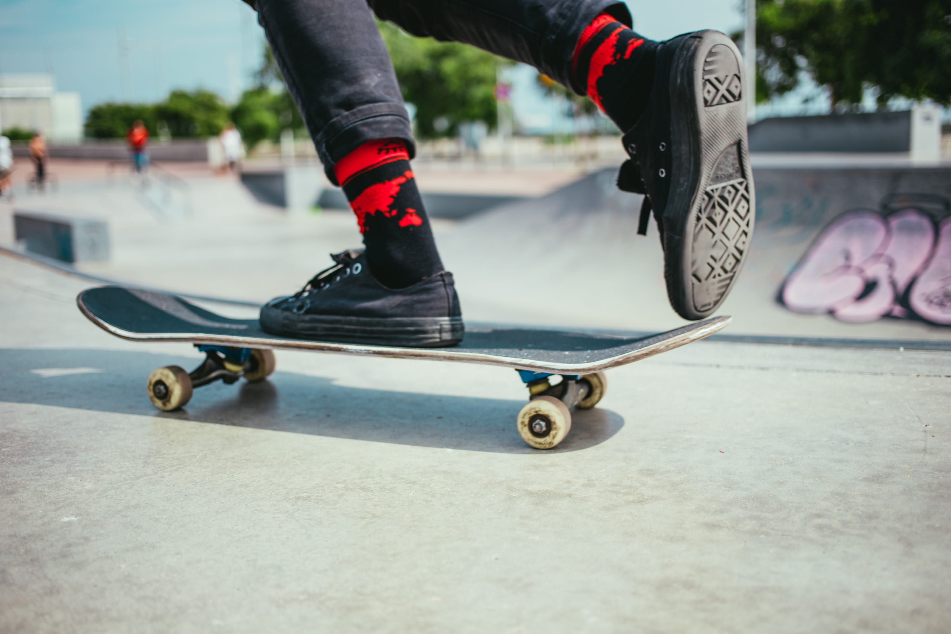 Outdoors, skateboarder, body part, street, stunt, activity, recreation, male, lifestyles, one, toned, urban, view, skating, ramp, low section, jawdropping, HD Wallpaper