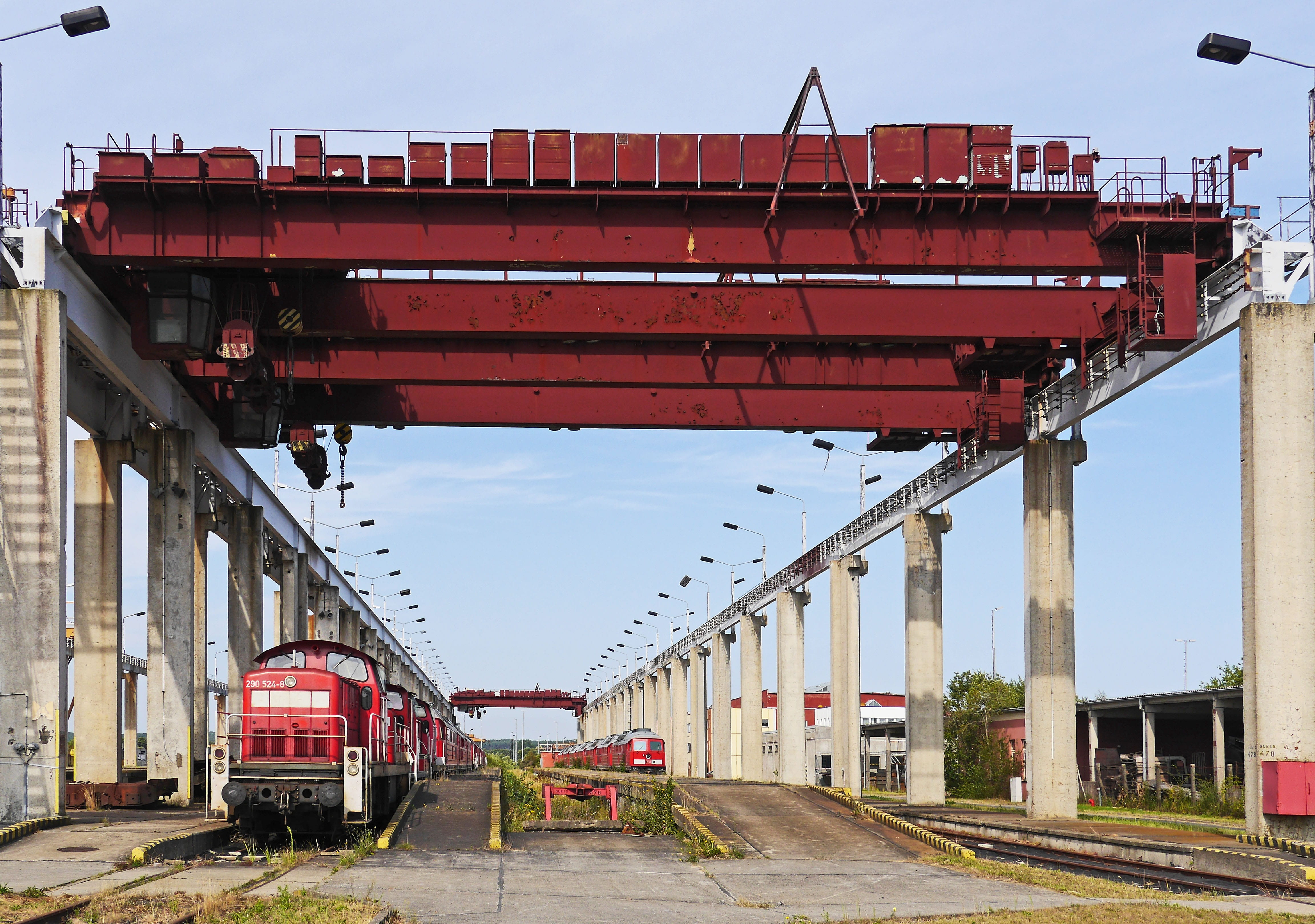 industry, scrapping, out of service, architecture, connection, abstellanlage, no people, container platform, secondment, rail transportation, deutsche bahn, HD Wallpaper