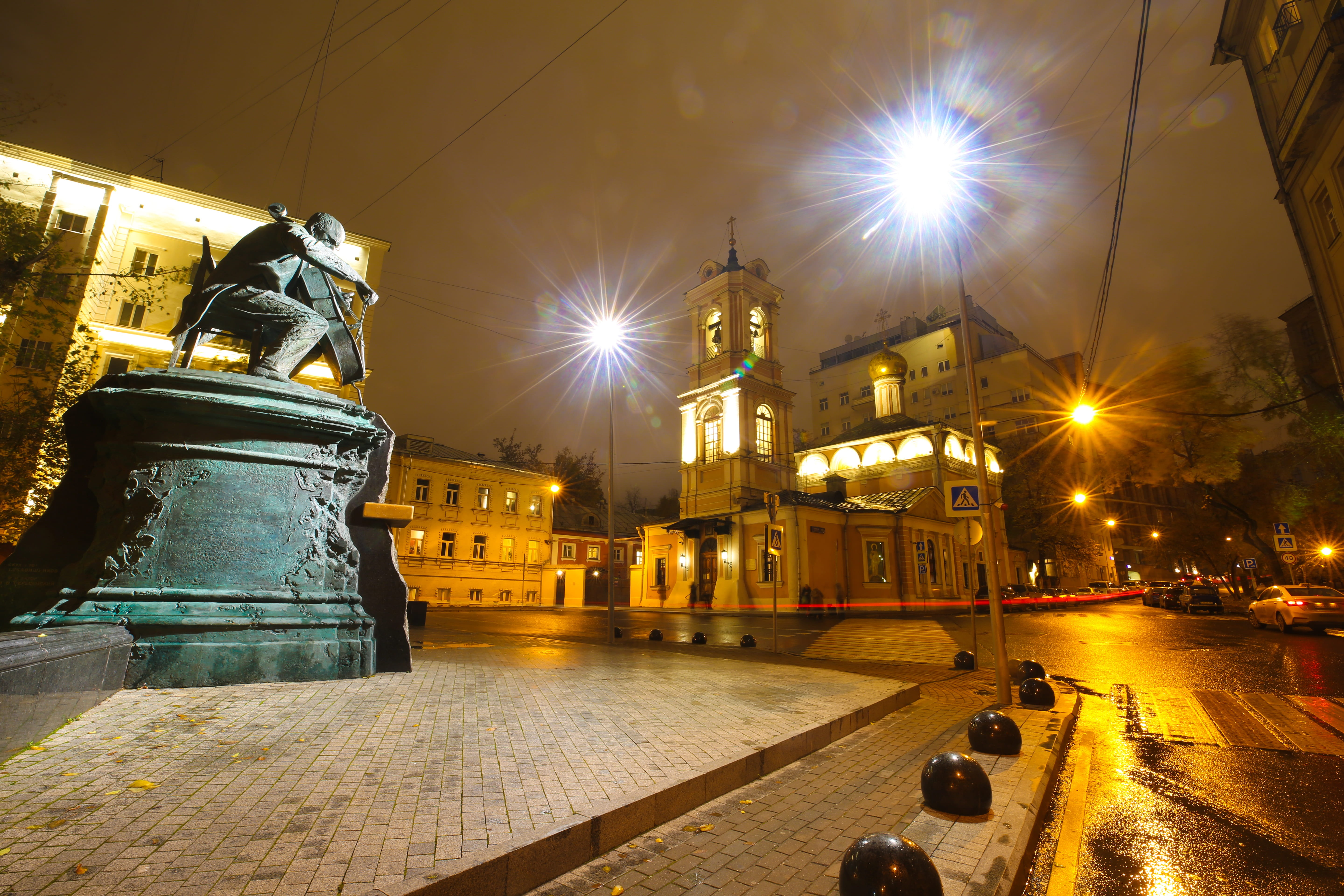 nature, the russian orthodox church, city, night, christ, building exterior, the church of the resurrection, lighting equipment, light beam, travel destinations, HD Wallpaper