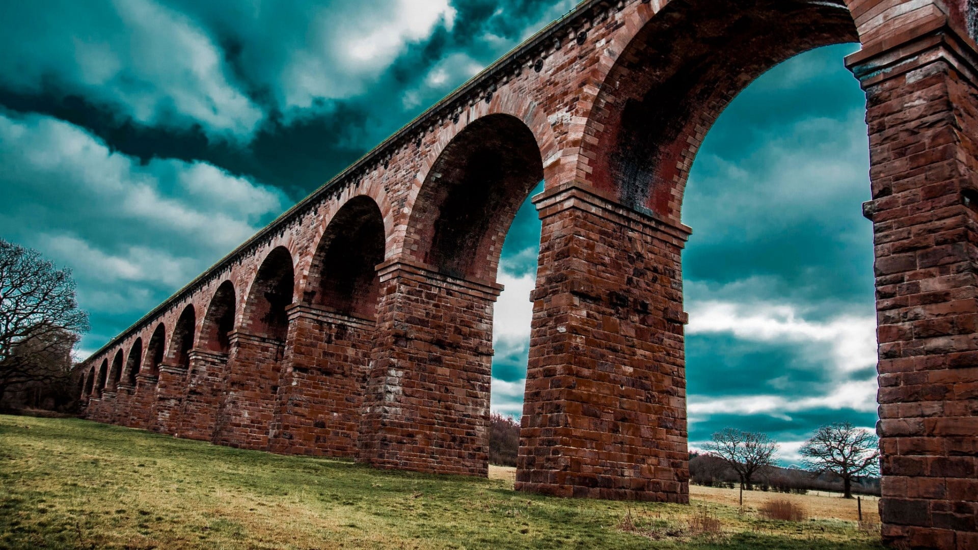 day, ancient civilization, old, color Image, architecture, built Structure, grass, brown, viaduct, outdoors, famous Place, arches, history, europe, bridge, HD Wallpaper