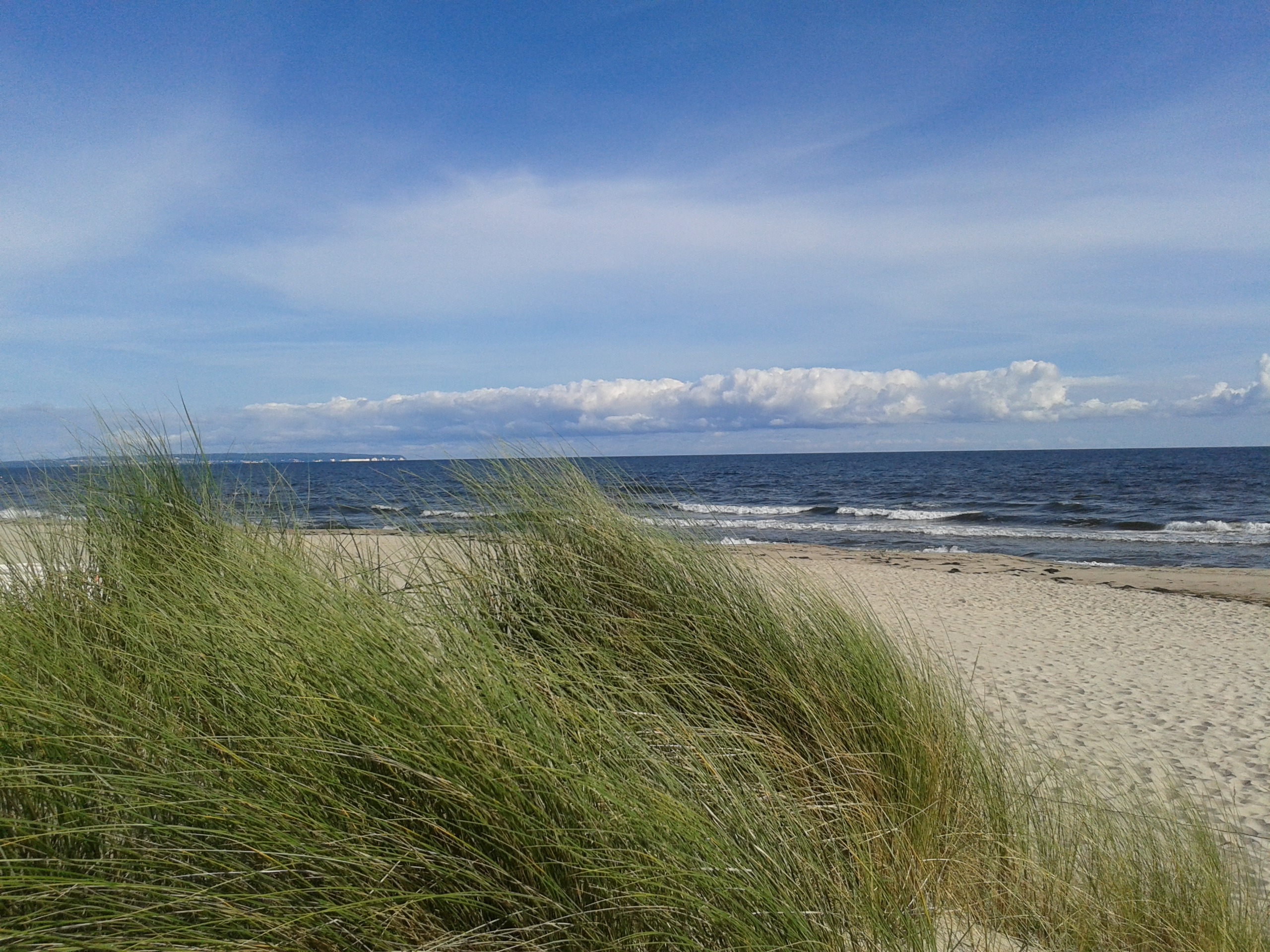 tranquility, tranquil scene, no people, cloud - sky, outdoors, beach, horizon over water, baltic sea, sky, göhren, scenics - nature, plant, land, nature, HD Wallpaper
