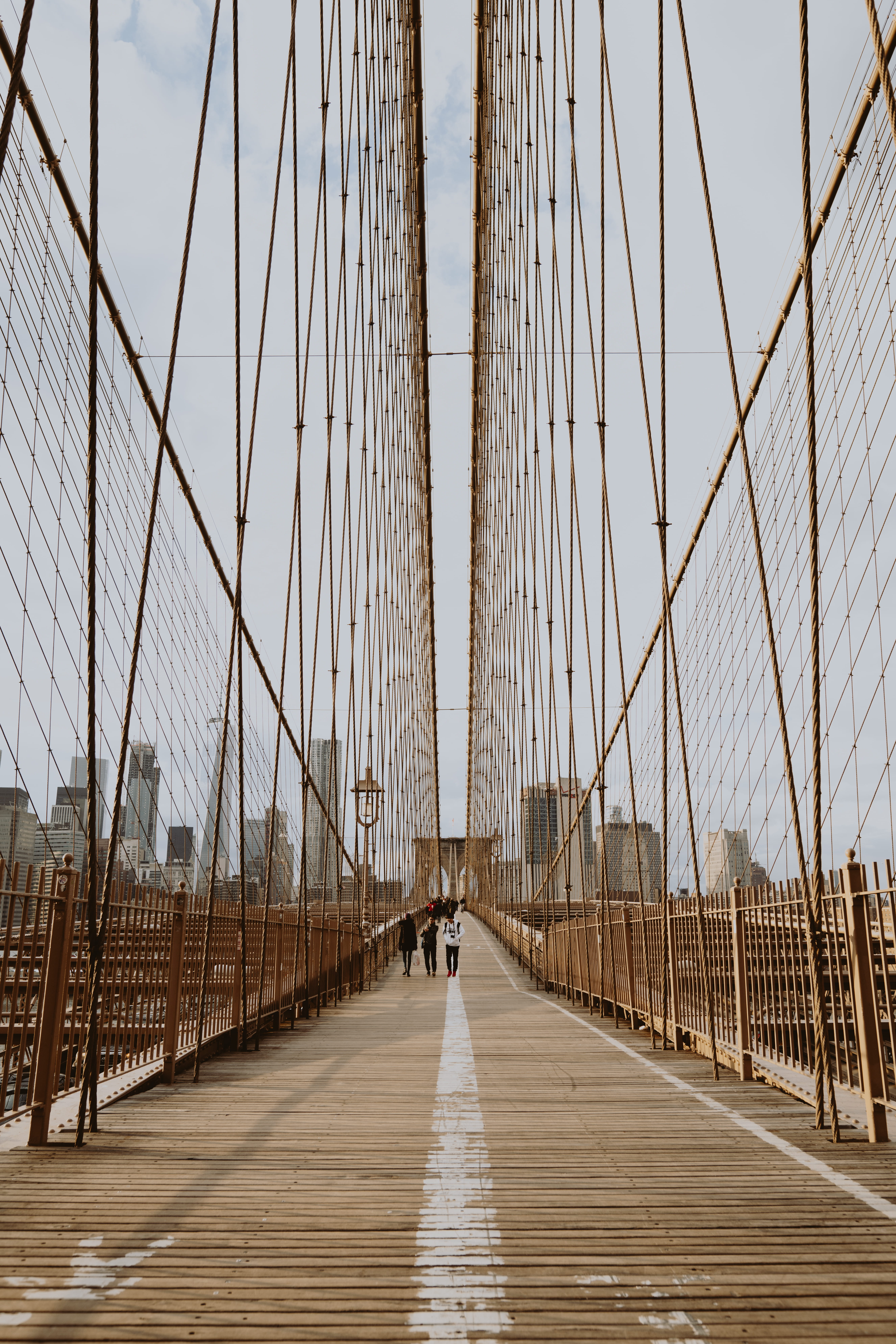 architecture, transportation, cable-stayed bridge, brooklyn - New York, famous Place, cable, suspension Bridge, brooklyn, built structure, standing, bridge, Phone HD Wallpaper