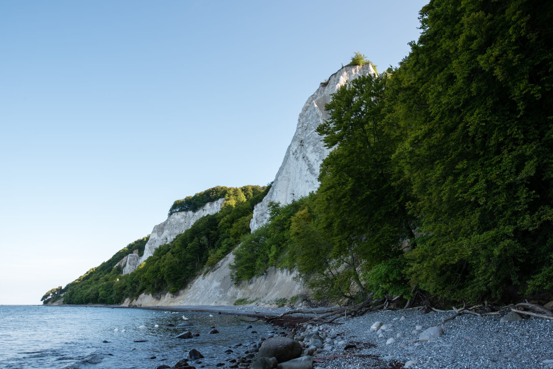 germany, Baltic Sea, scenics - nature, no people, rock, nature, tranquility, solid, tree, non-urban scene, island, clear sky, sea, Beach, outdoors, water, HD Wallpaper