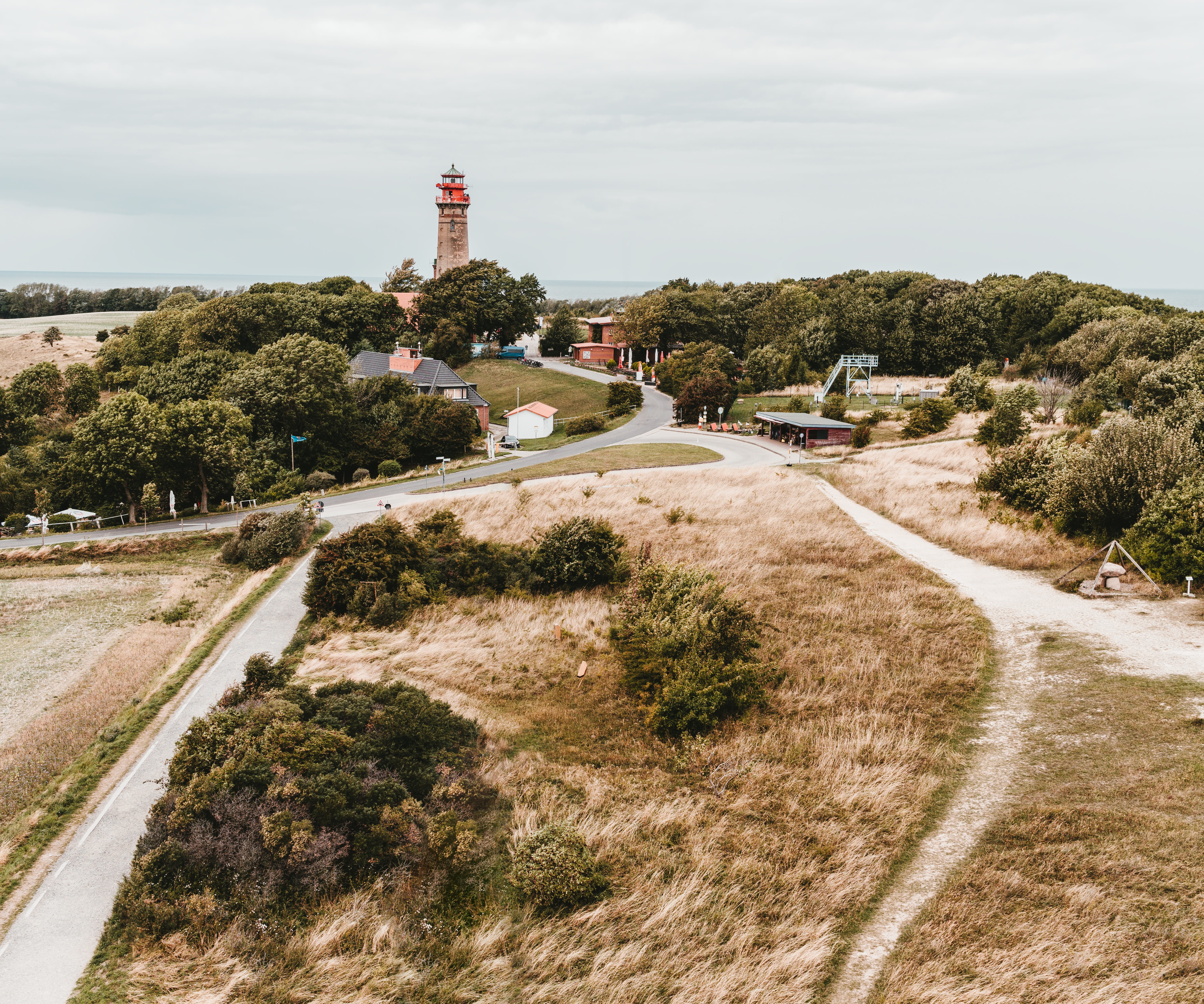 hiking trails, nature, outdoors, western pomerania, 5K, coast, sea, guidance, no people, baltic sea, island, growth, day, built structure, architecture, HD Wallpaper