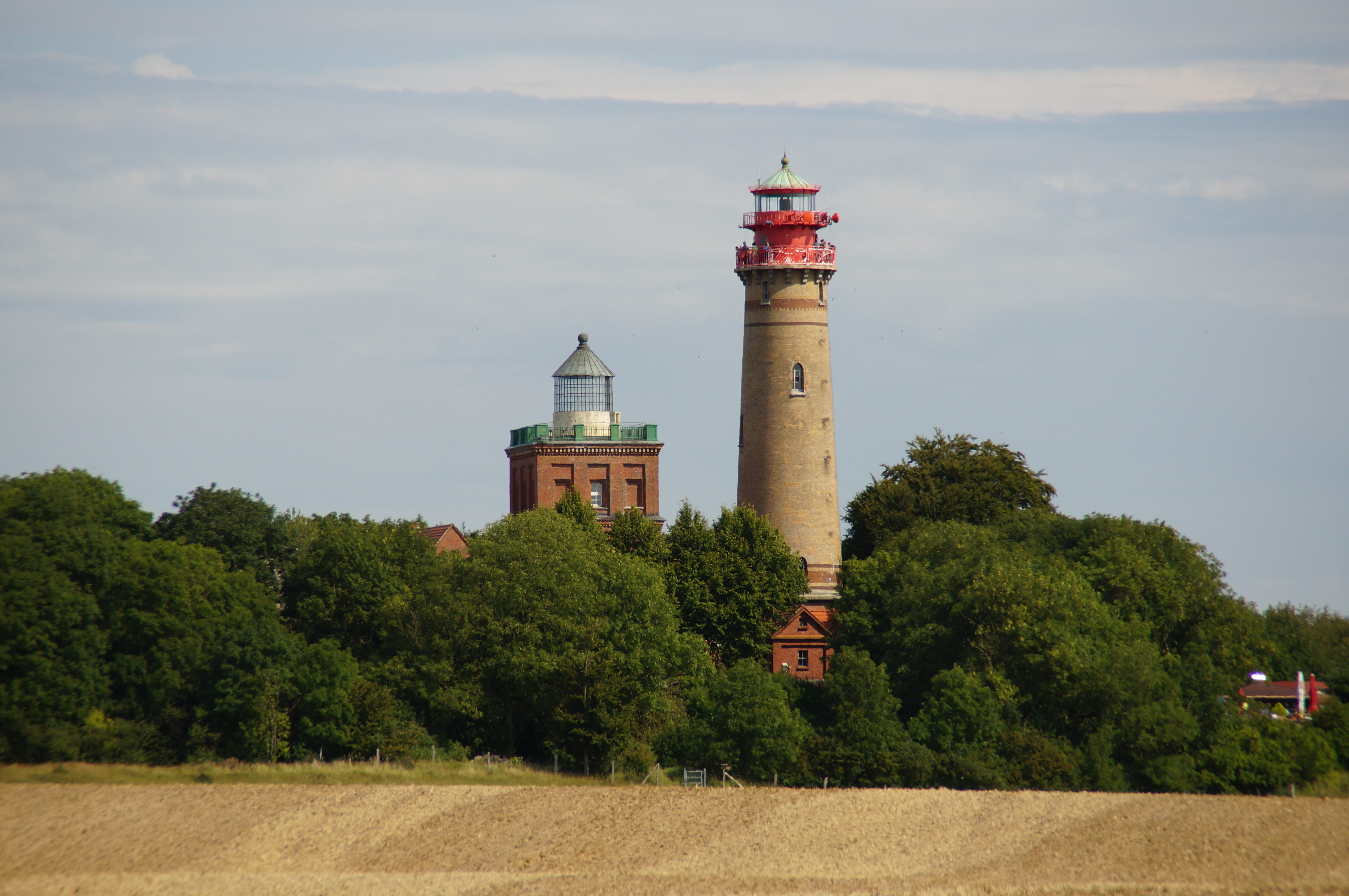 day, cloud - sky, lighthouse, outdoors, direction, no people, growth, tower, plant, security, sea, nature, rügen, guidance, architecture, baltic sea, building exterior, HD Wallpaper