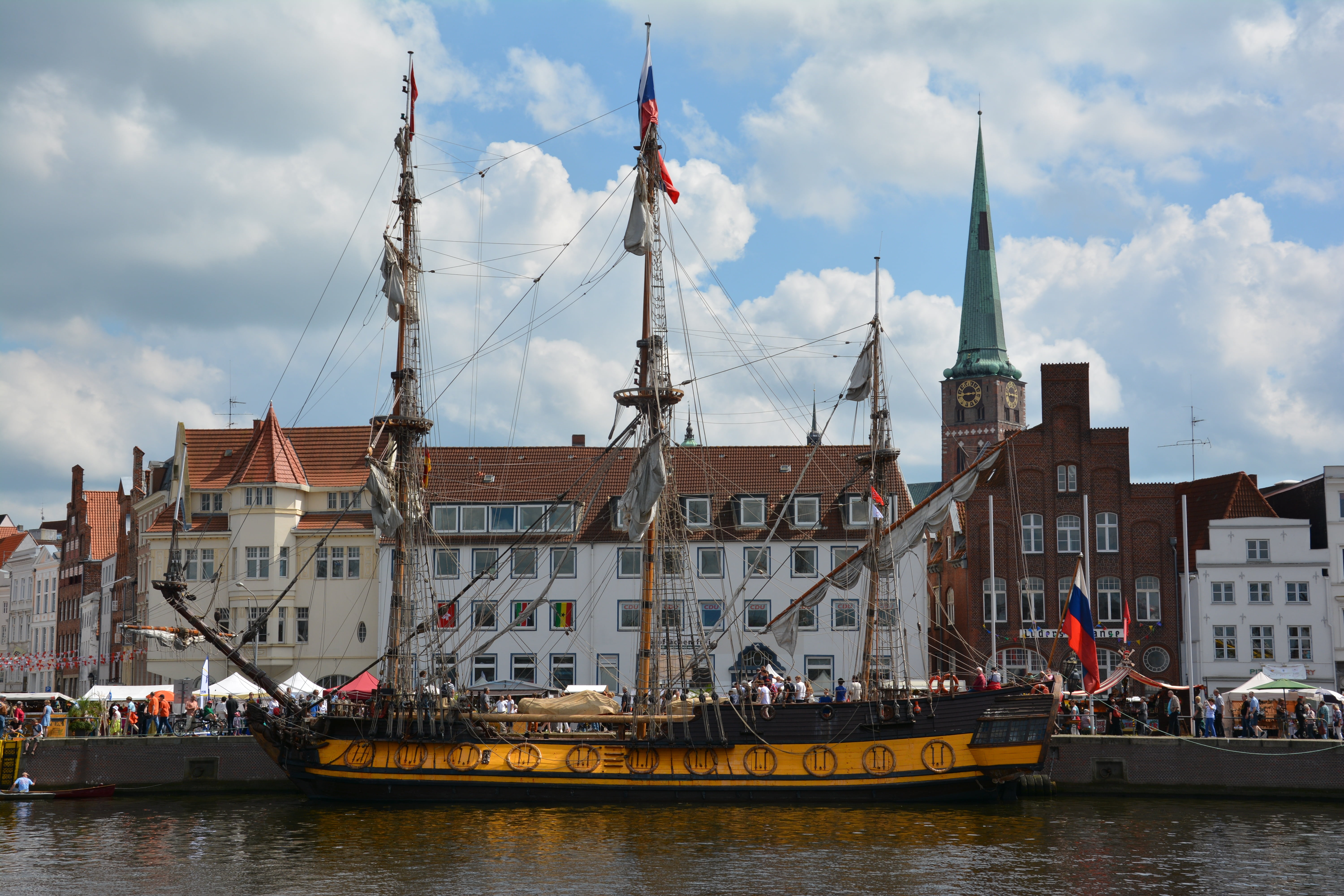 built structure, transportation, water, outdoors, travel, building exterior, nature, nautical vessel, hanseatic league, mode of transportation, ship, sailboat, HD Wallpaper