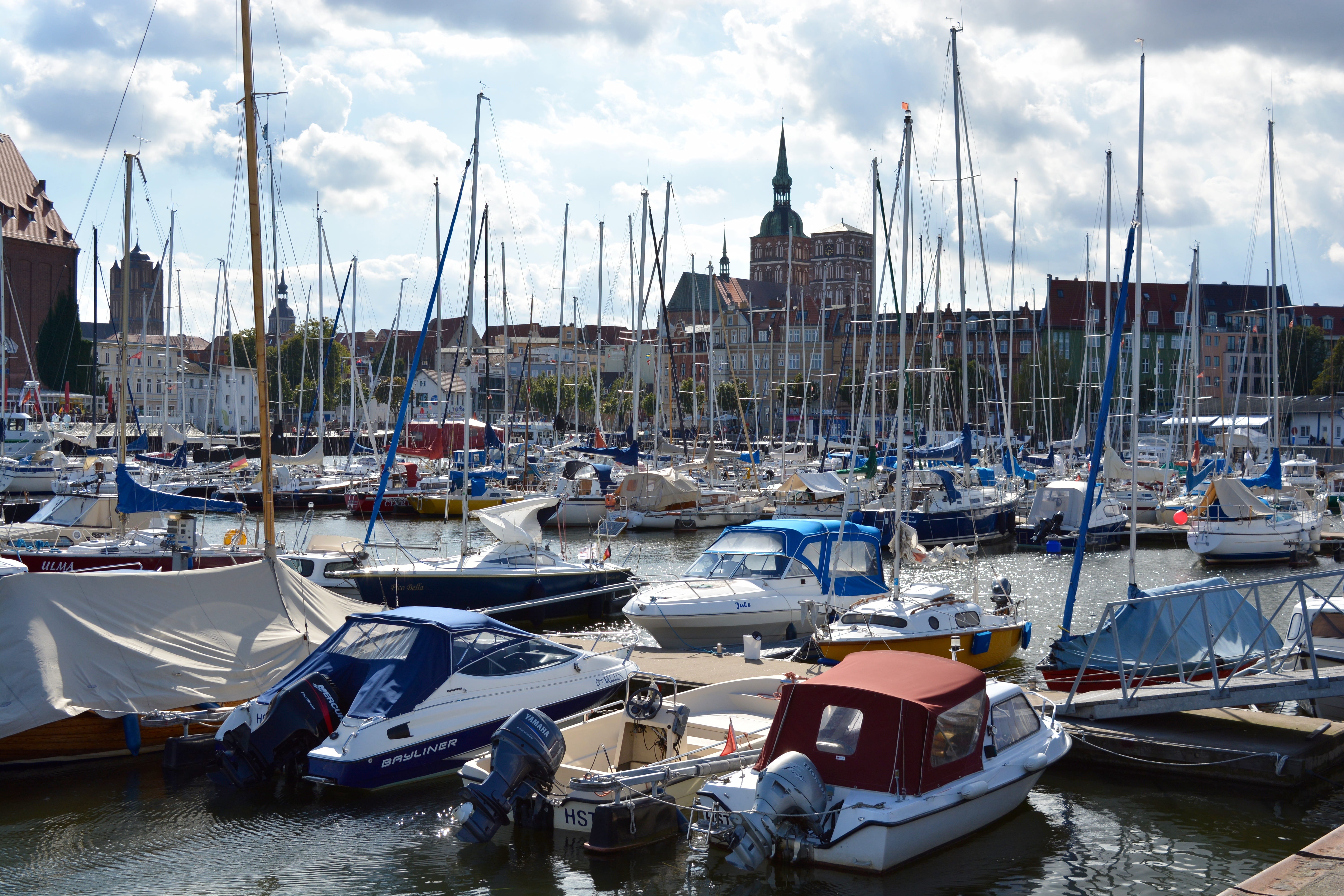 architecture, harbor, fishing industry, transportation, nautical vessel, fishing boat, yacht, sailing boats, built structure, 5K, water, sky, sea, outdoors, HD Wallpaper