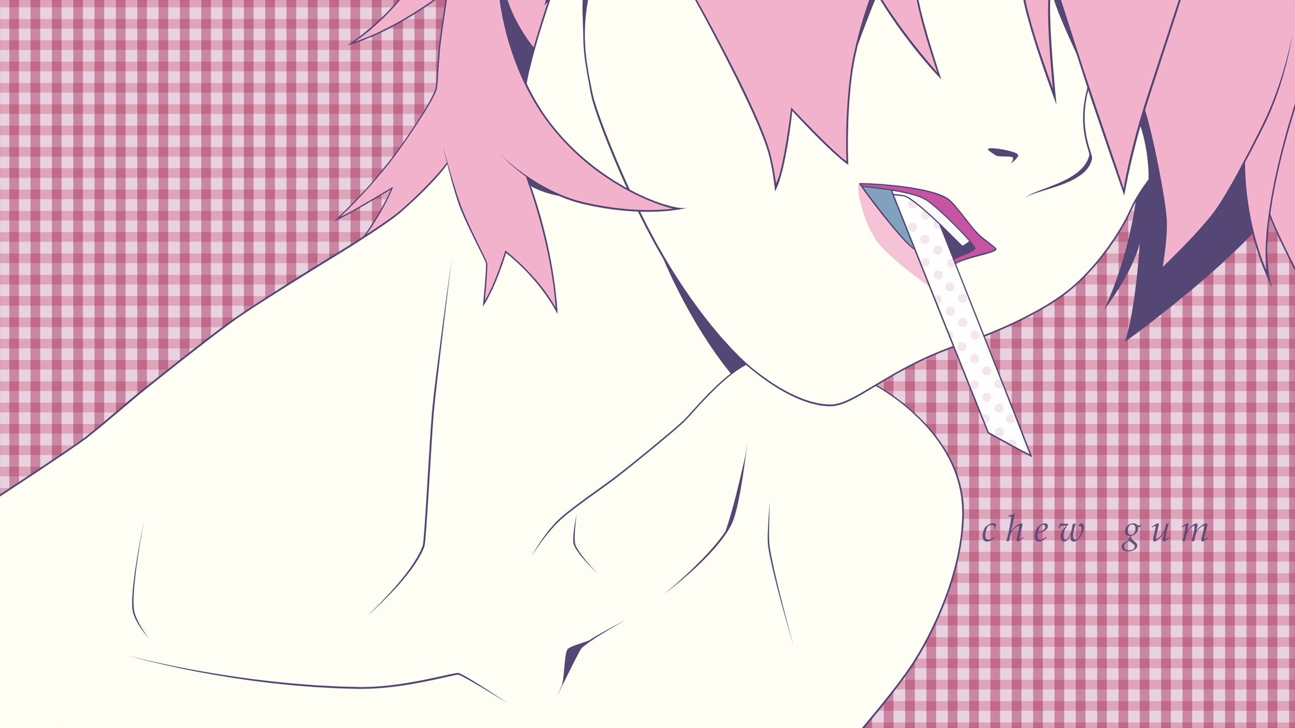 anime, Monogatari Series, pink color, craft, white color, directly above, creativity, no people, art and craft, representation, high angle view, 2K, red, HD Wallpaper