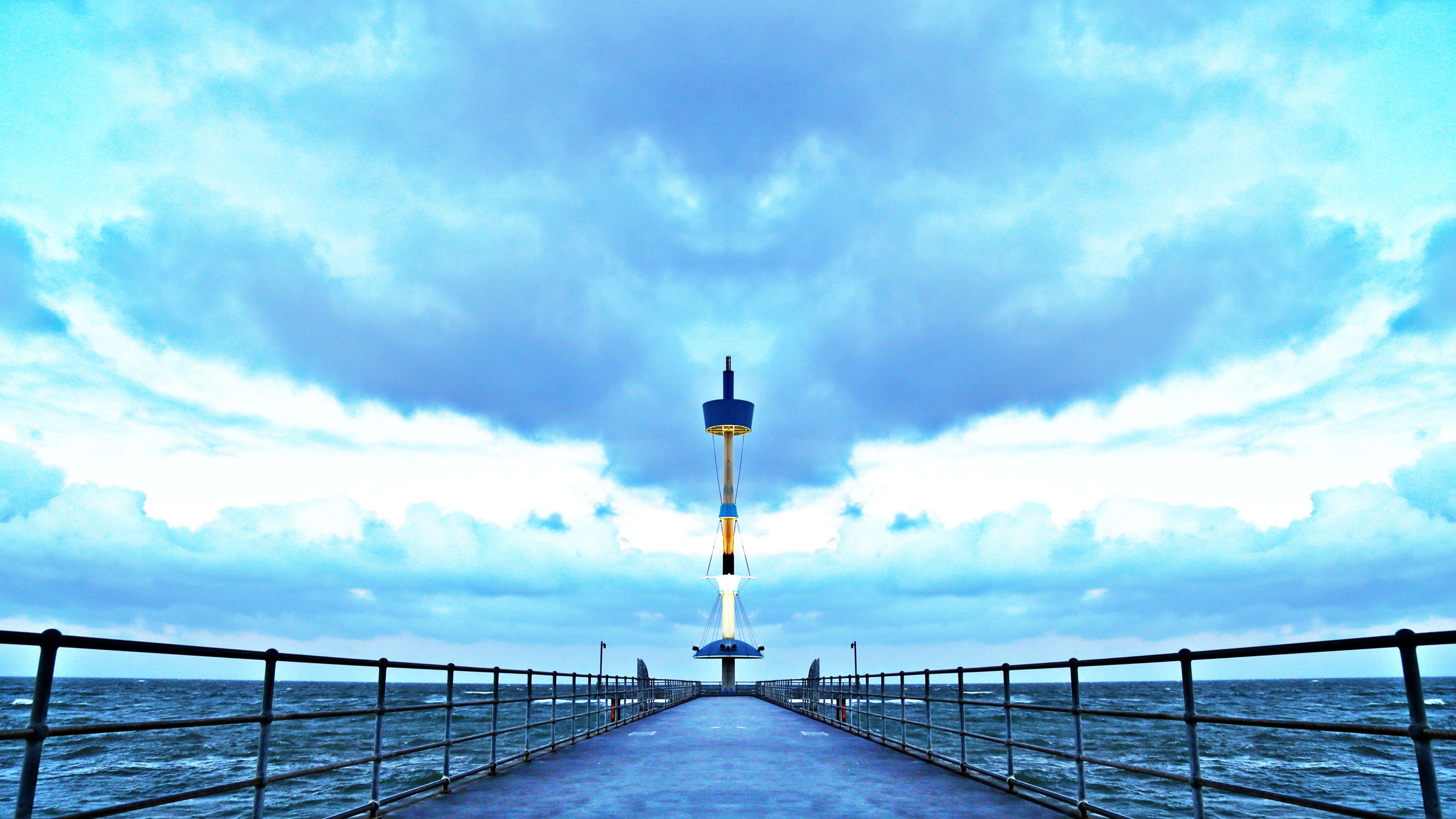 direction, weather, built structure, scenics - nature, pier, daytime, tower, hallway, tranquility, no people, scenics, outdoors, brown, travel, cold temperature, HD Wallpaper