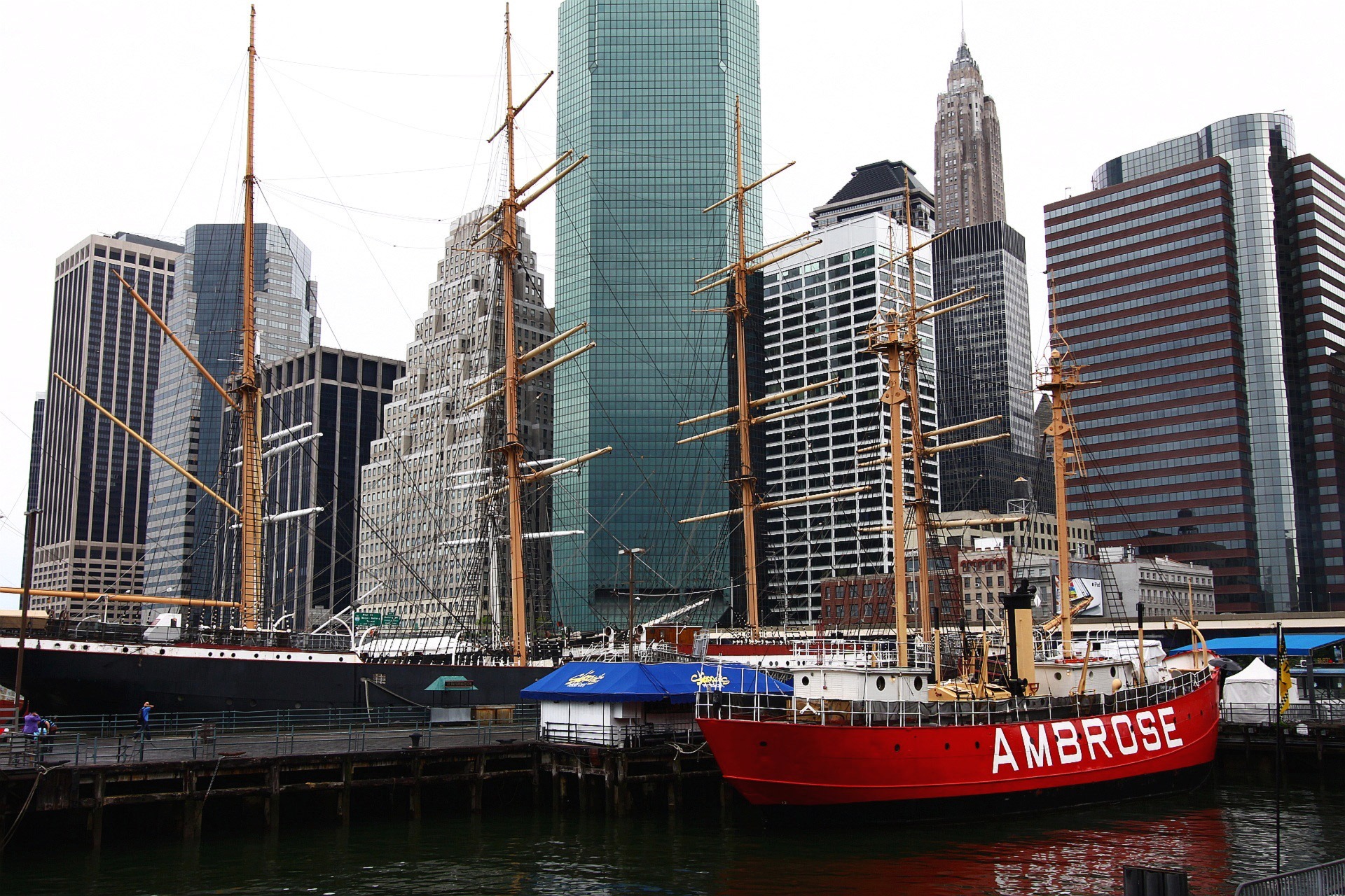 sky, architecture, building, tower, boat, ship, nautical vessel, travel, building exterior, wall, financial district, downtown, cityscape, street, modern, HD Wallpaper