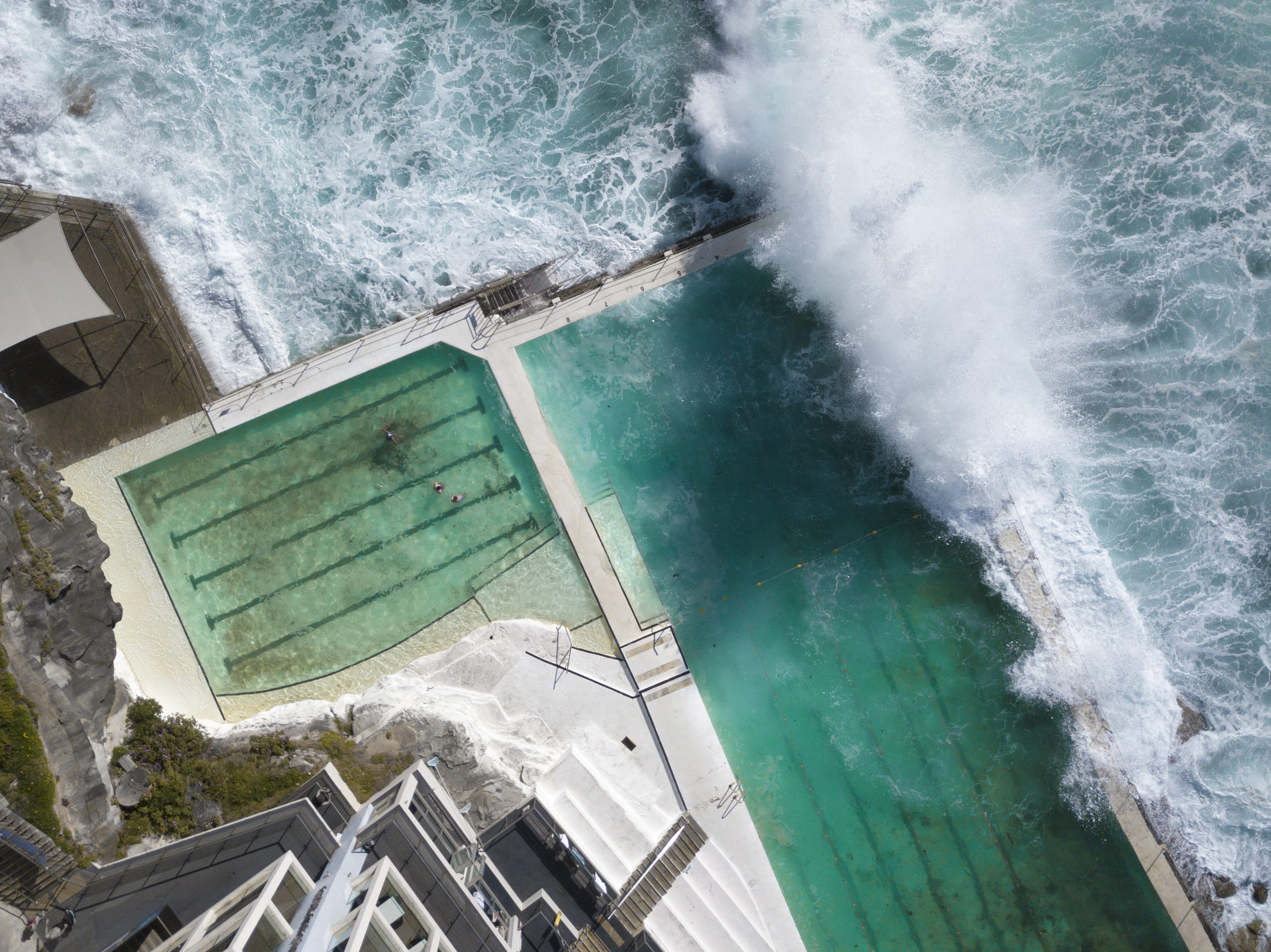 lake, swimming pool, canal, s, 2K, power in nature, landscape, river, aquatic sport, australia, no people, beauty in nature, sea waves, aerial view, high angle view, HD Wallpaper